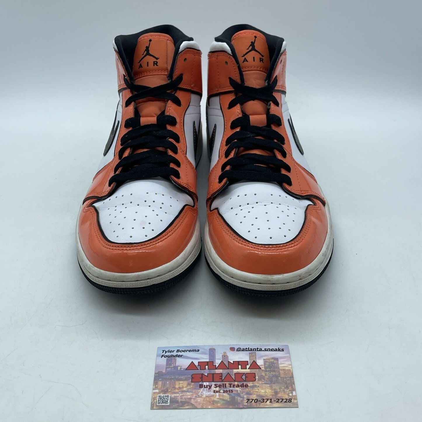 Size 9 - Air Jordan 1 SE Mid Turf Orange Black White Leather (DD6834-802)