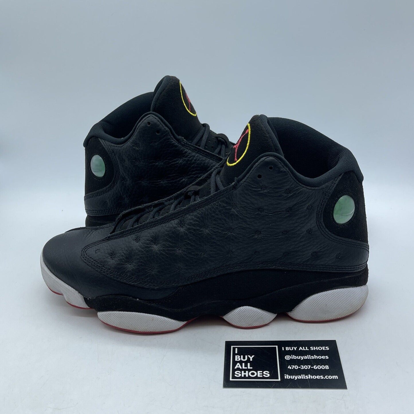 Size 10.5 - Jordan 13 Retro Mid Playoff Black Suede Leather (414571-062)