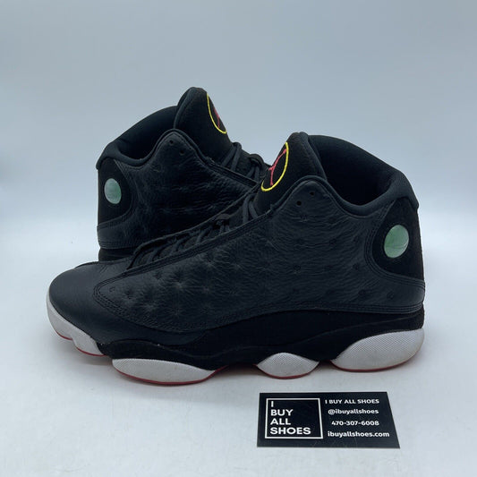 Size 10.5 - Jordan 13 Retro Mid Playoff Black Suede Leather (414571-062)