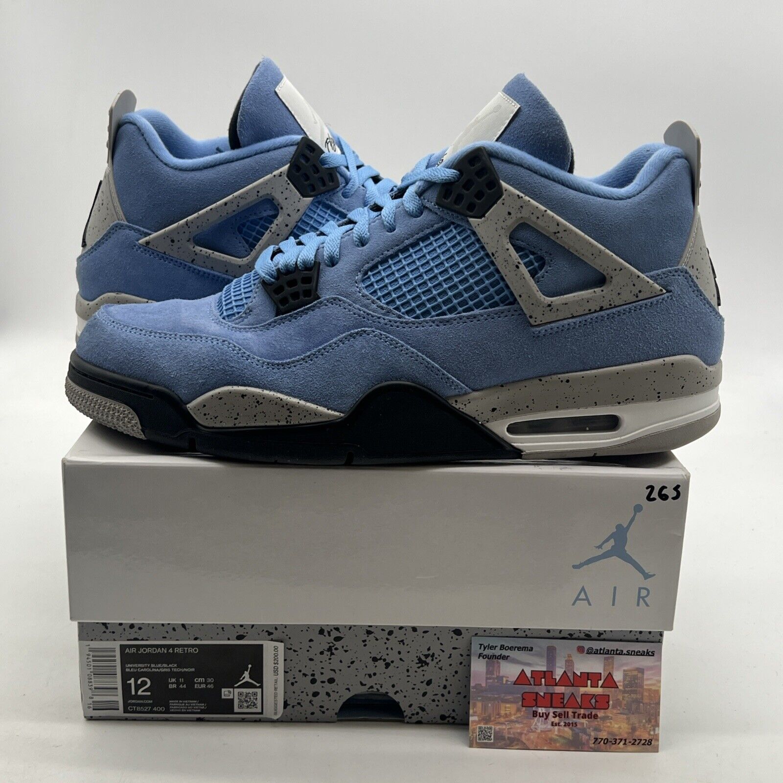 Size 12 - Air Jordan 4 Retro Mid University Blue (CT8527-400)