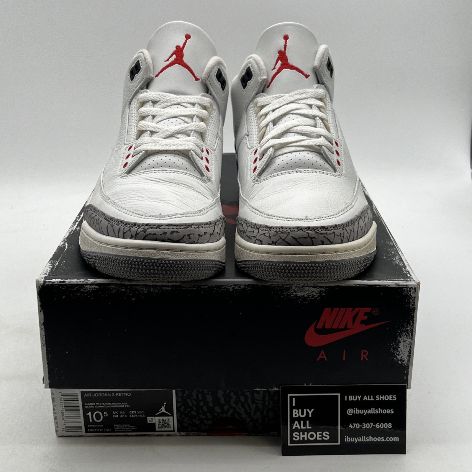 Size 10.5 - Air Jordan 3 Retro Mid White Cement Reimagined (DN3707-100)