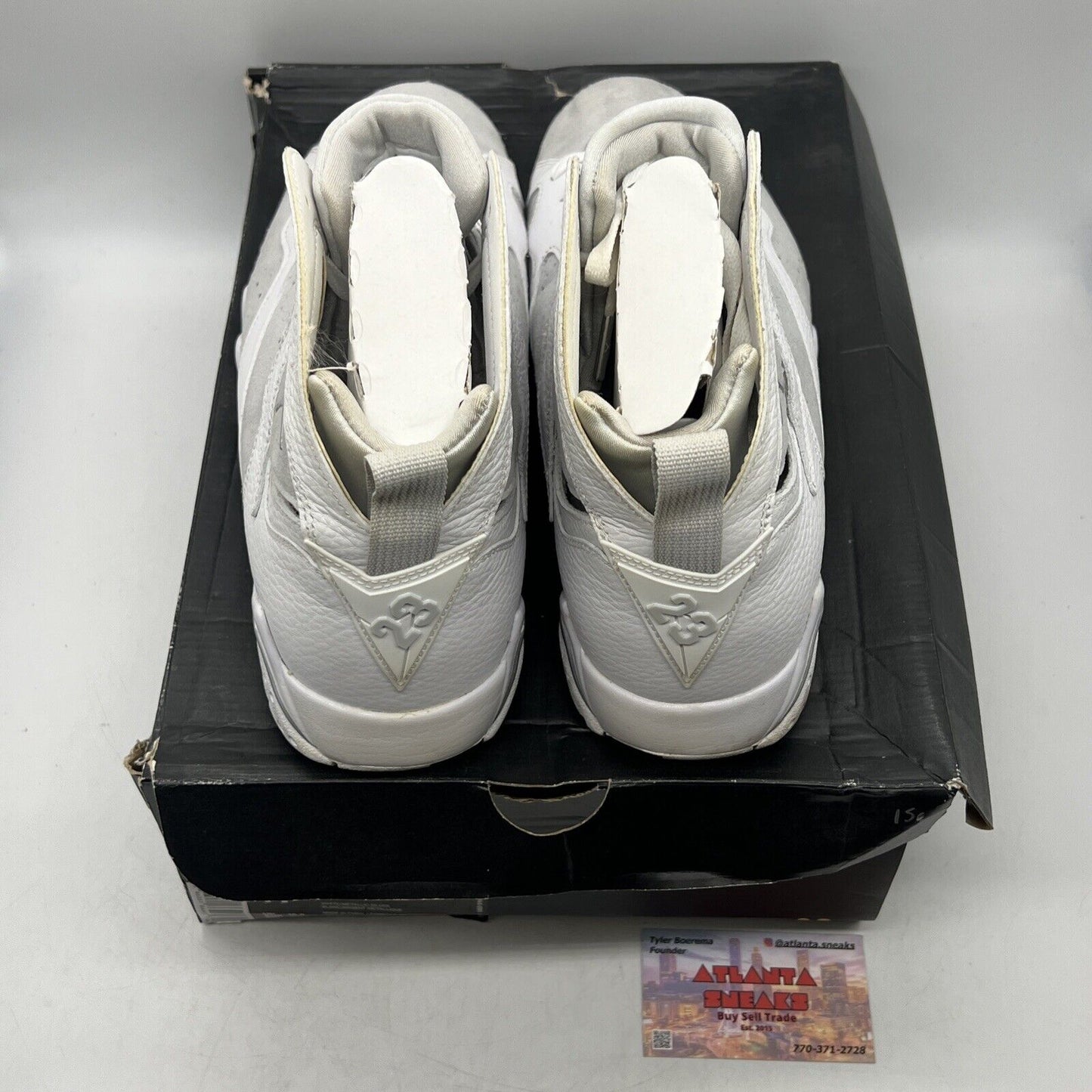 Size 11.5 - Air Jordan 7 Retro Pure Money White Silver Leather (304775-120)