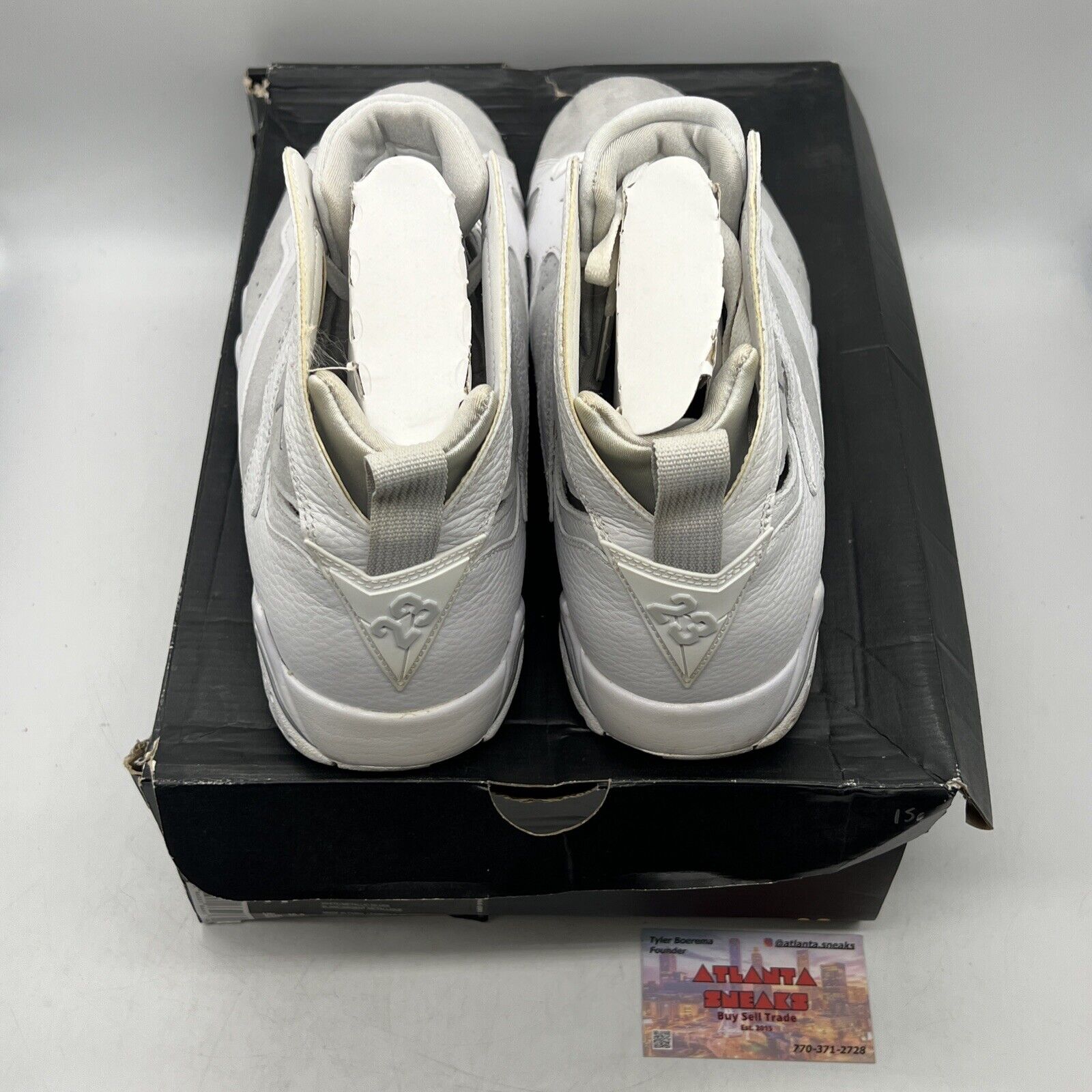 Size 11.5 - Air Jordan 7 Retro Pure Money White Silver Leather (304775-120)