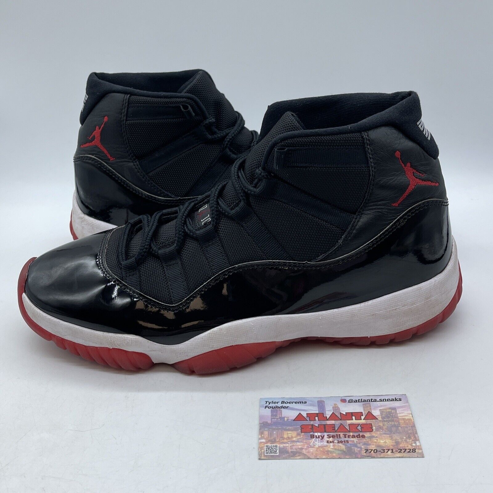 Size 11.5 - Jordan 11 Retro High Bred Red Black White Leather (378037-061)