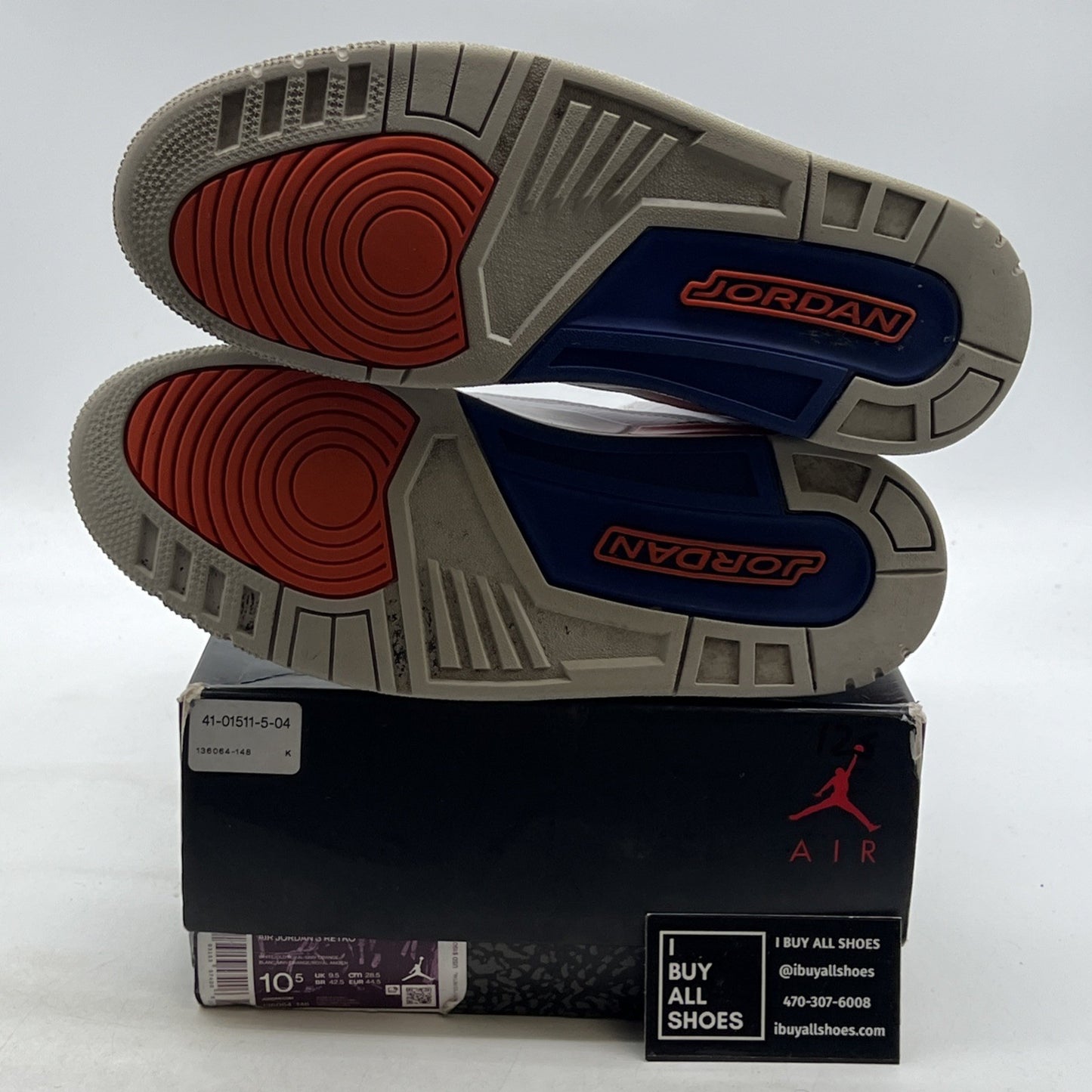 Size 10.5 - Air Jordan 3 Retro Knicks (136064-148)