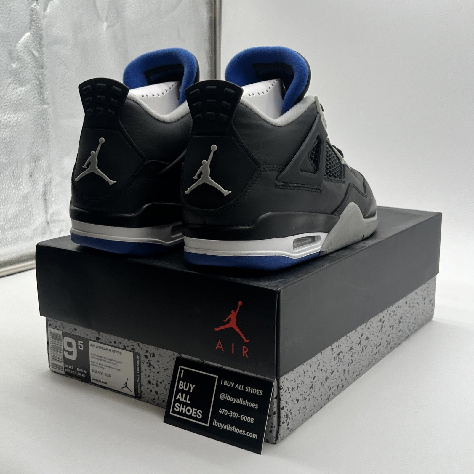 Size 9.5 - Air Jordan 4 Retro Motorsports Alternate 2017 (308497-006)