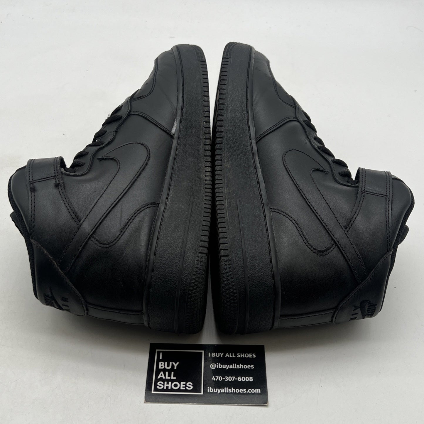 Size 12 - Nike Air Force 1 '07 Mid Triple Black (315123-001)