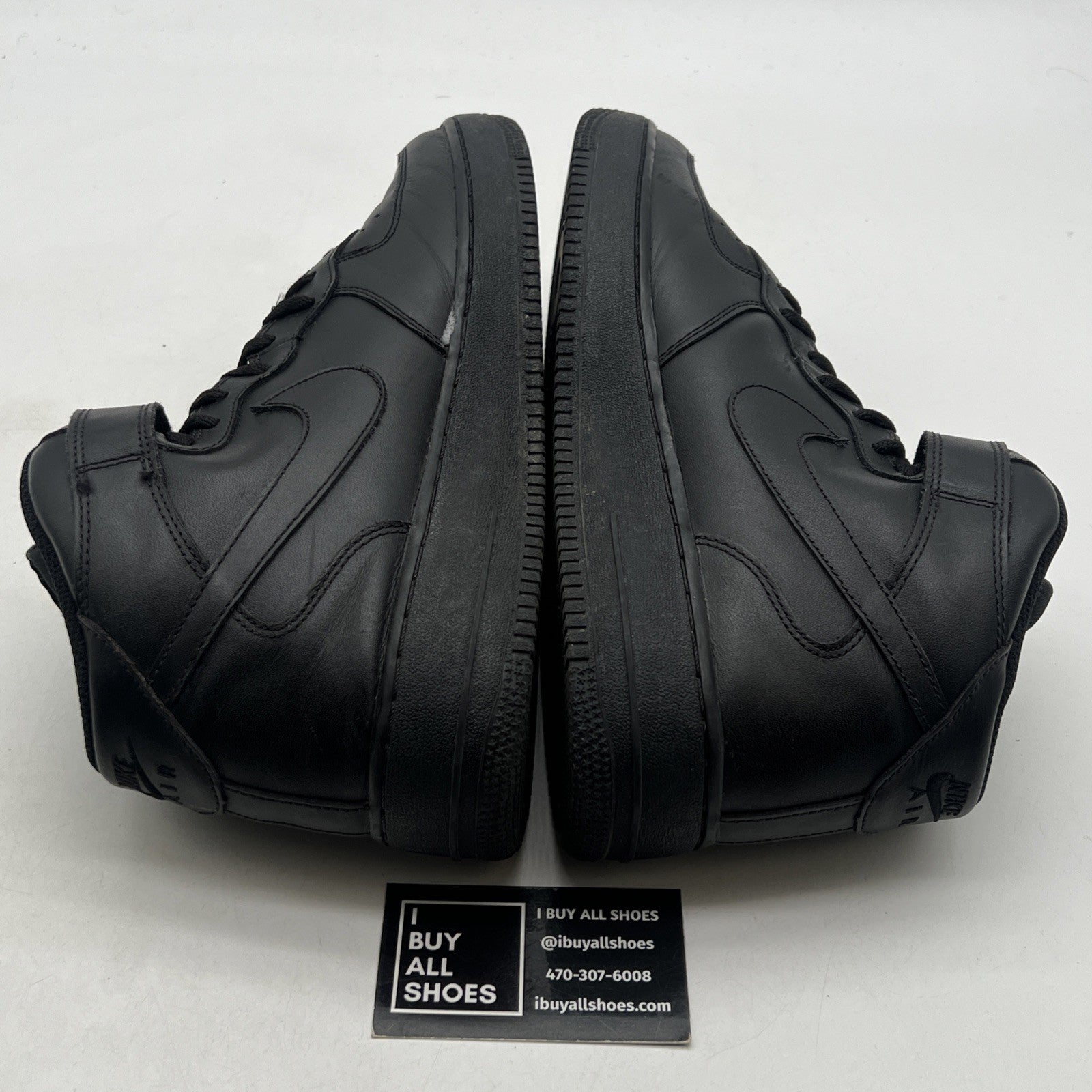 Size 12 - Nike Air Force 1 '07 Mid Triple Black (315123-001)