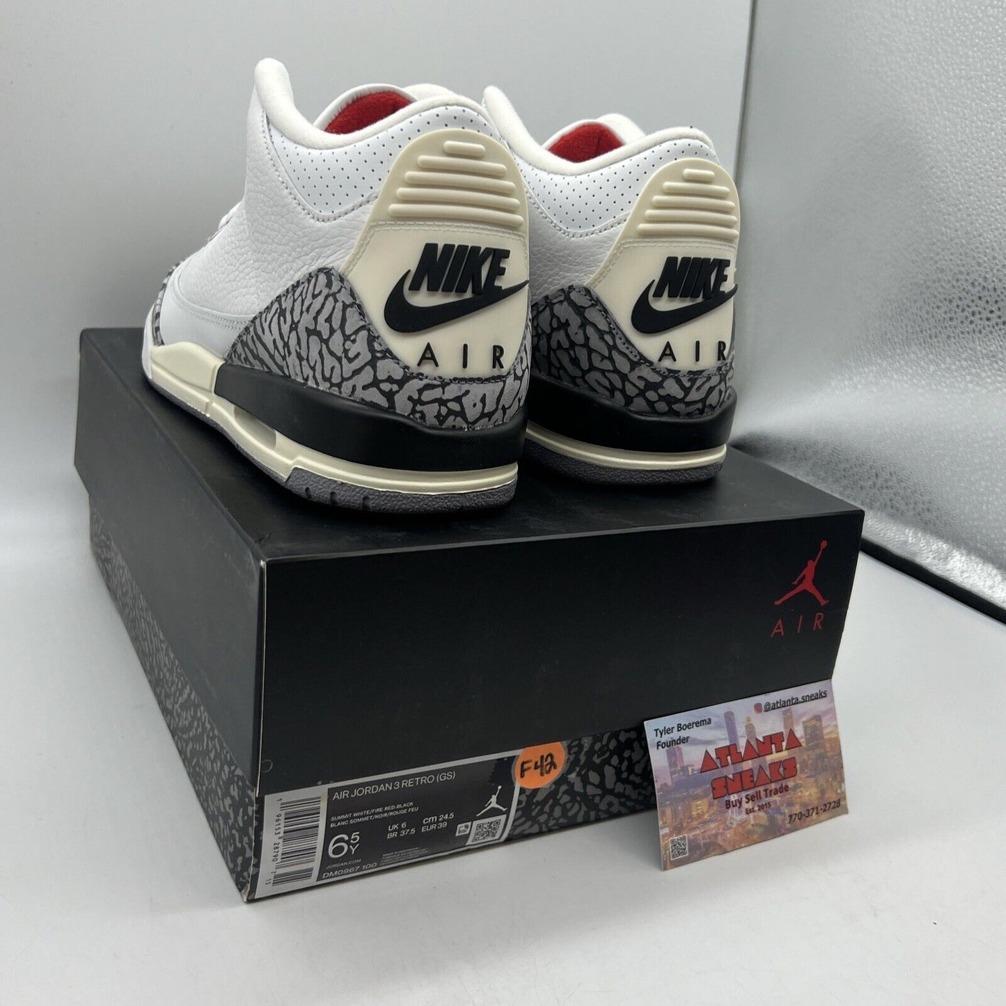 Size 6.5 - Jordan 3 Retro Mid White Cement Reimagined Brand New Og All