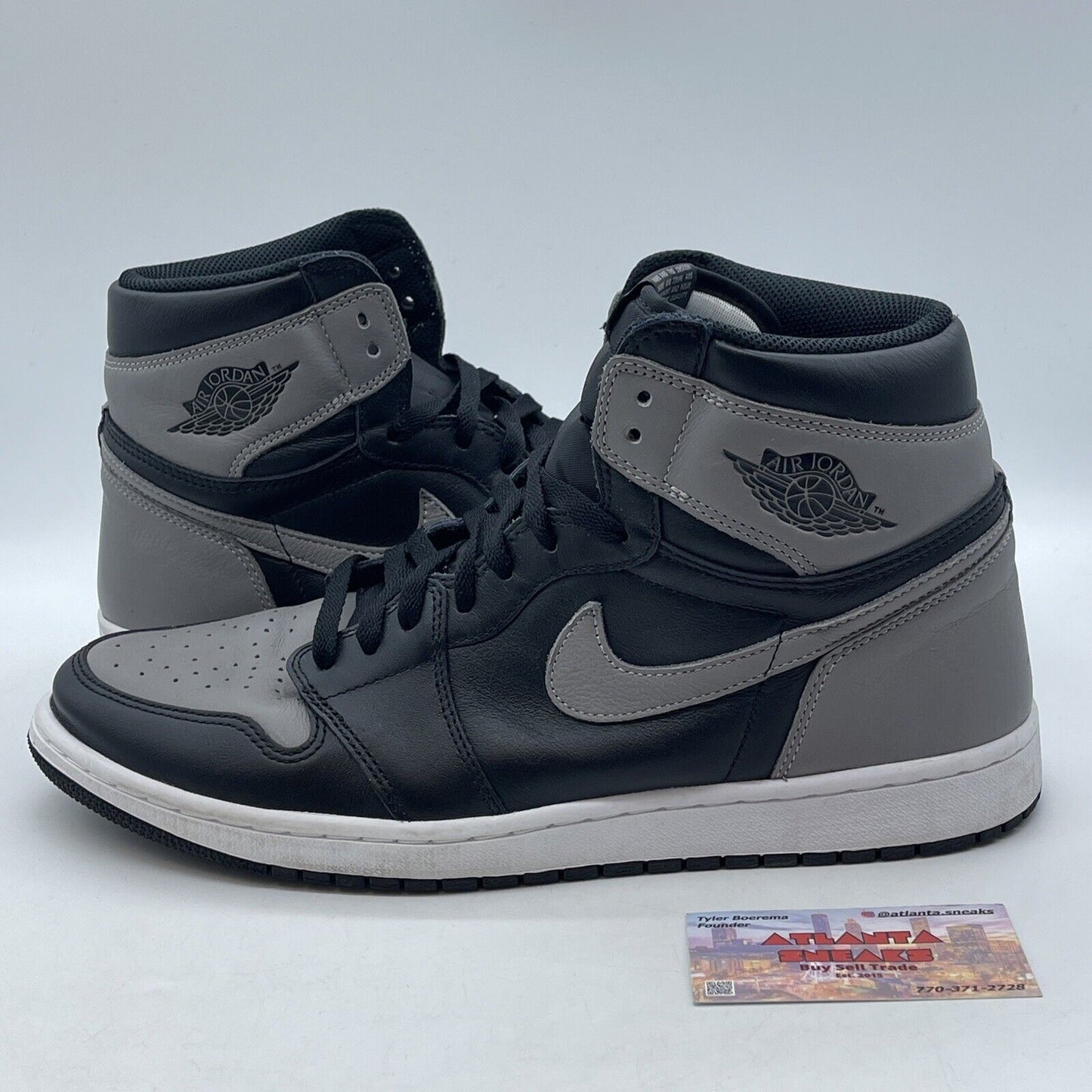 Size 13 - Jordan 1 Retro OG High Shadow Black Gray White (555088-013)