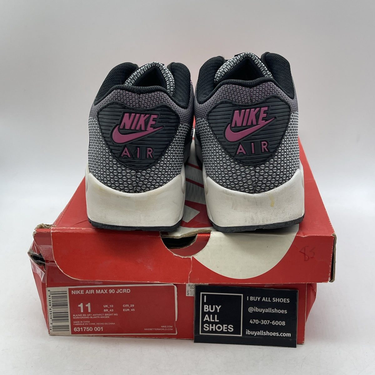 Size 11 - Nike Air Max 90 Jacquard Black (631750-001)