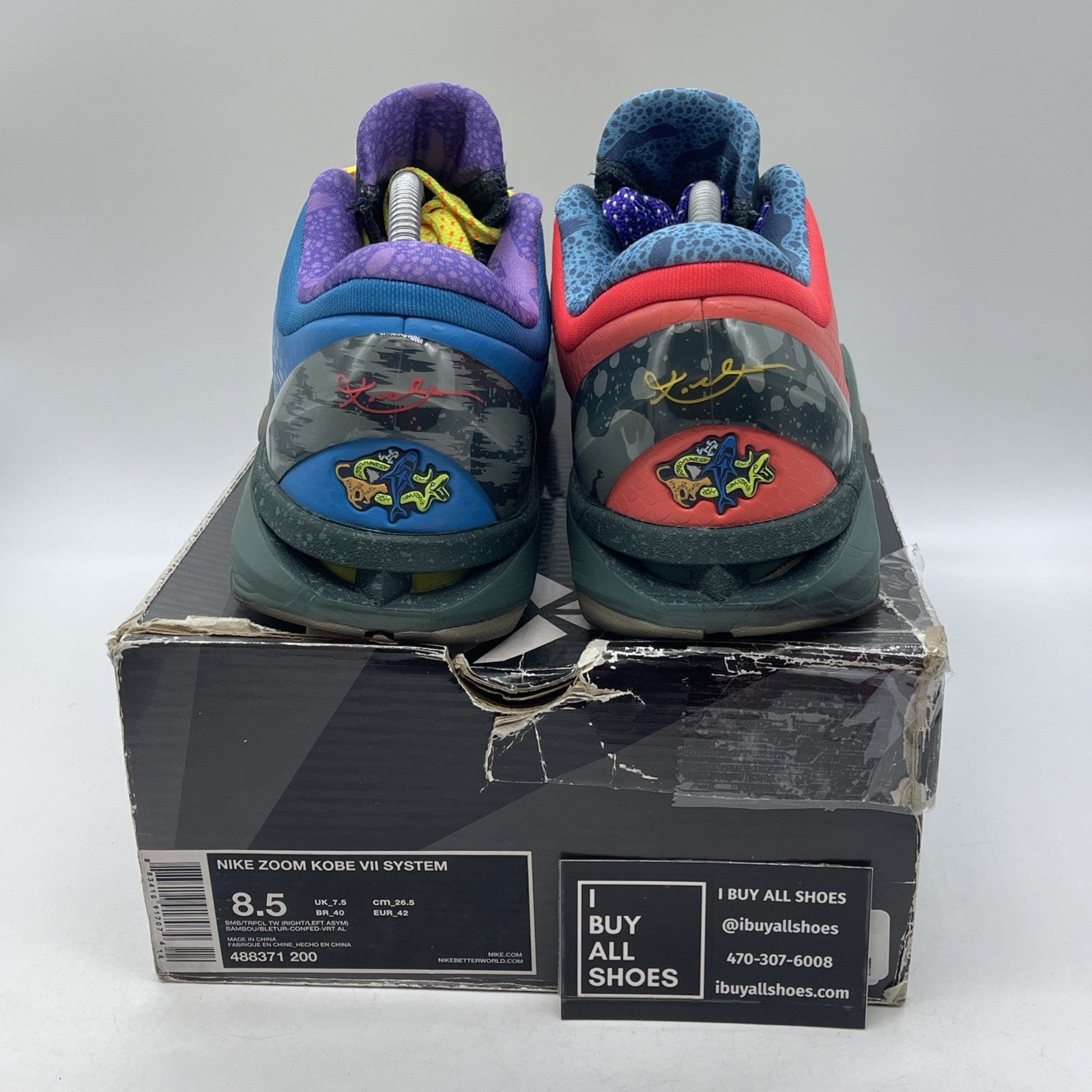 Size 8.5 - Nike Zoom Kobe 7 System What The Kobe Black Black (488371-200)