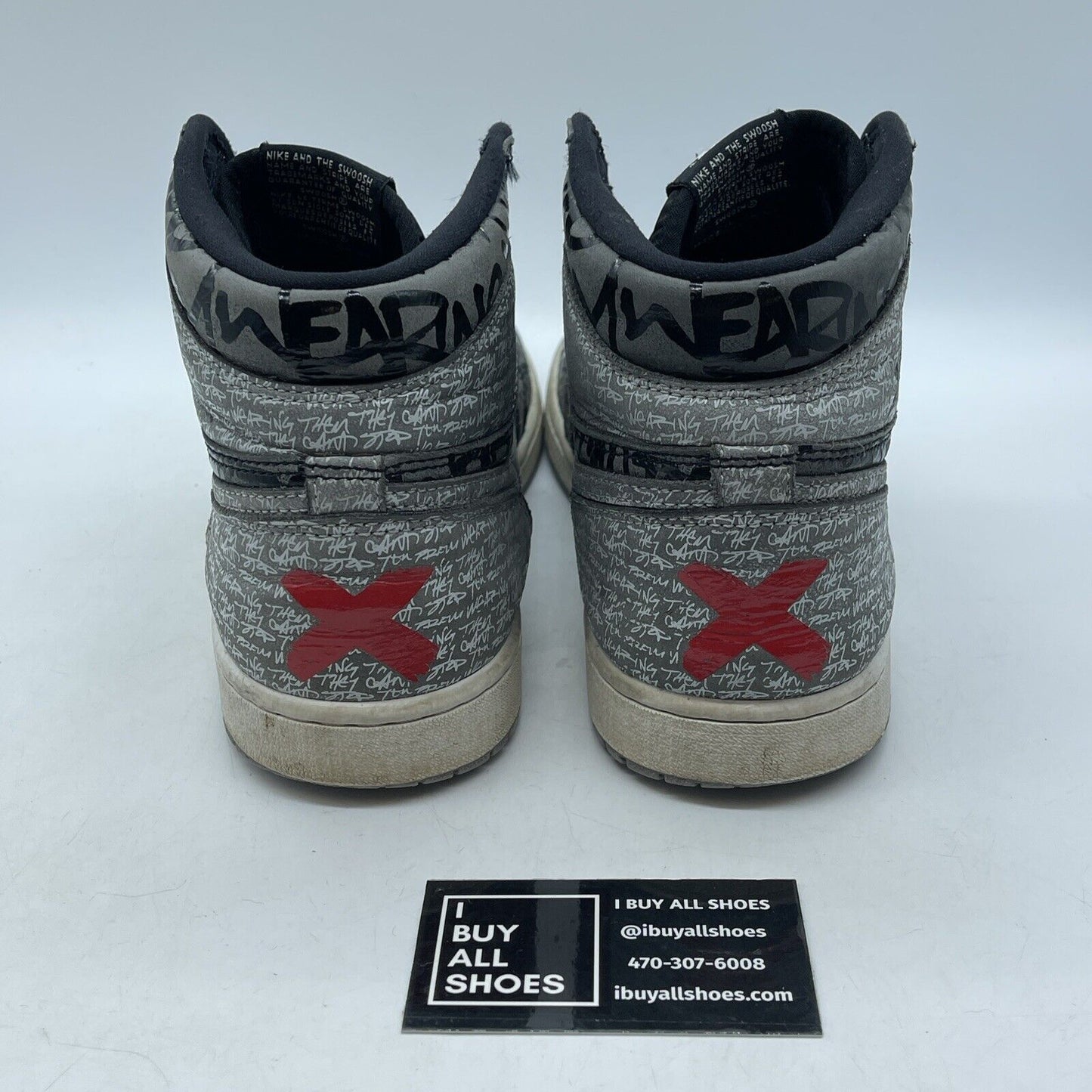 Size 10 - Jordan 1 OG High Rebellionaire Black Red White Suede (555088-036)