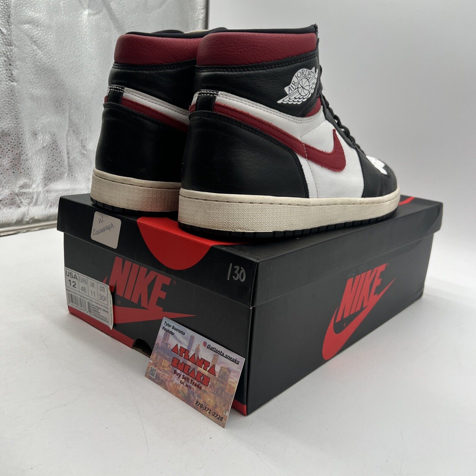Size 12 - Jordan 1 Retro High OG Gym Red 2019 Black Red White (555088-061)