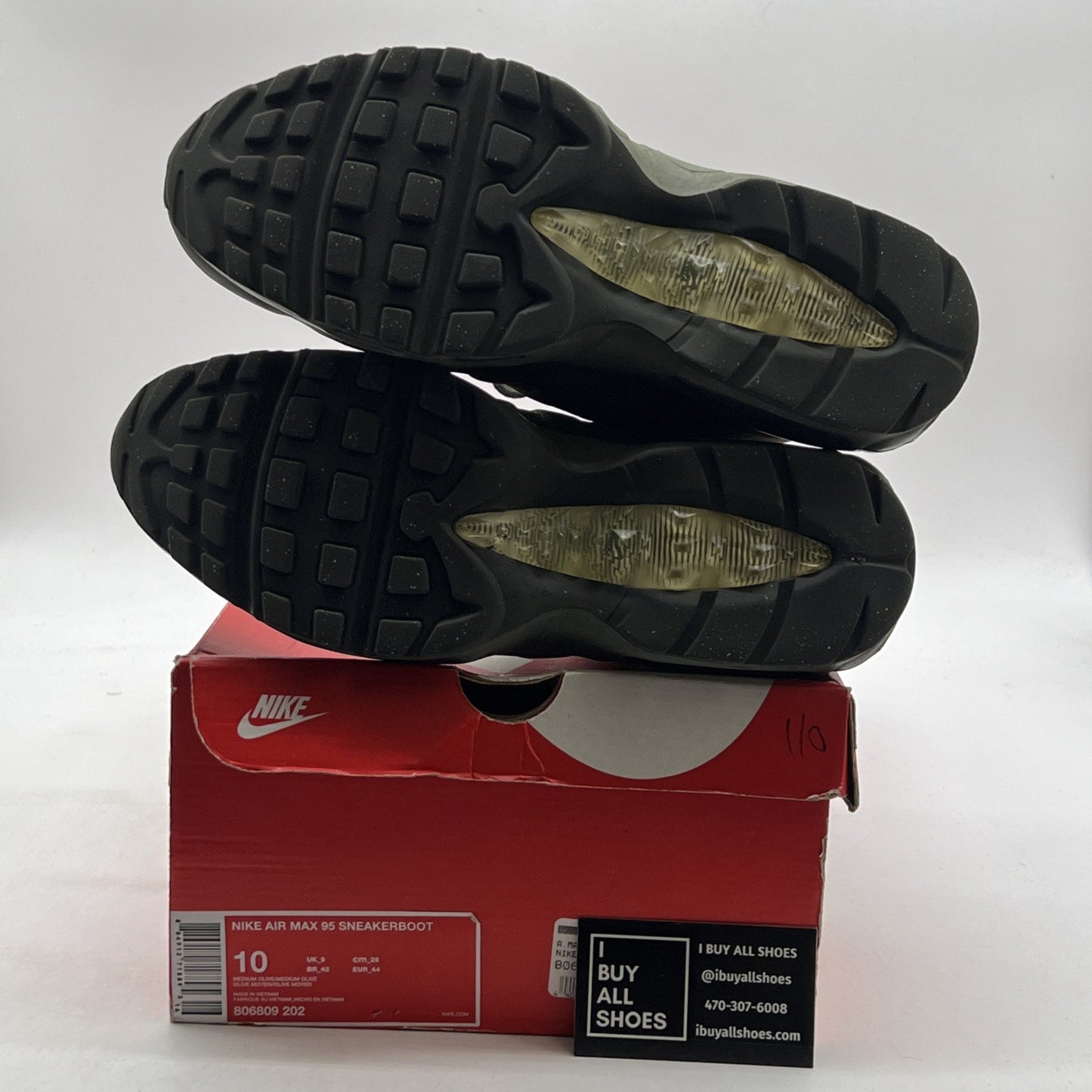 Size 10 - Nike Air Max 95 Sneakerboot Medium Olive (806809-202)