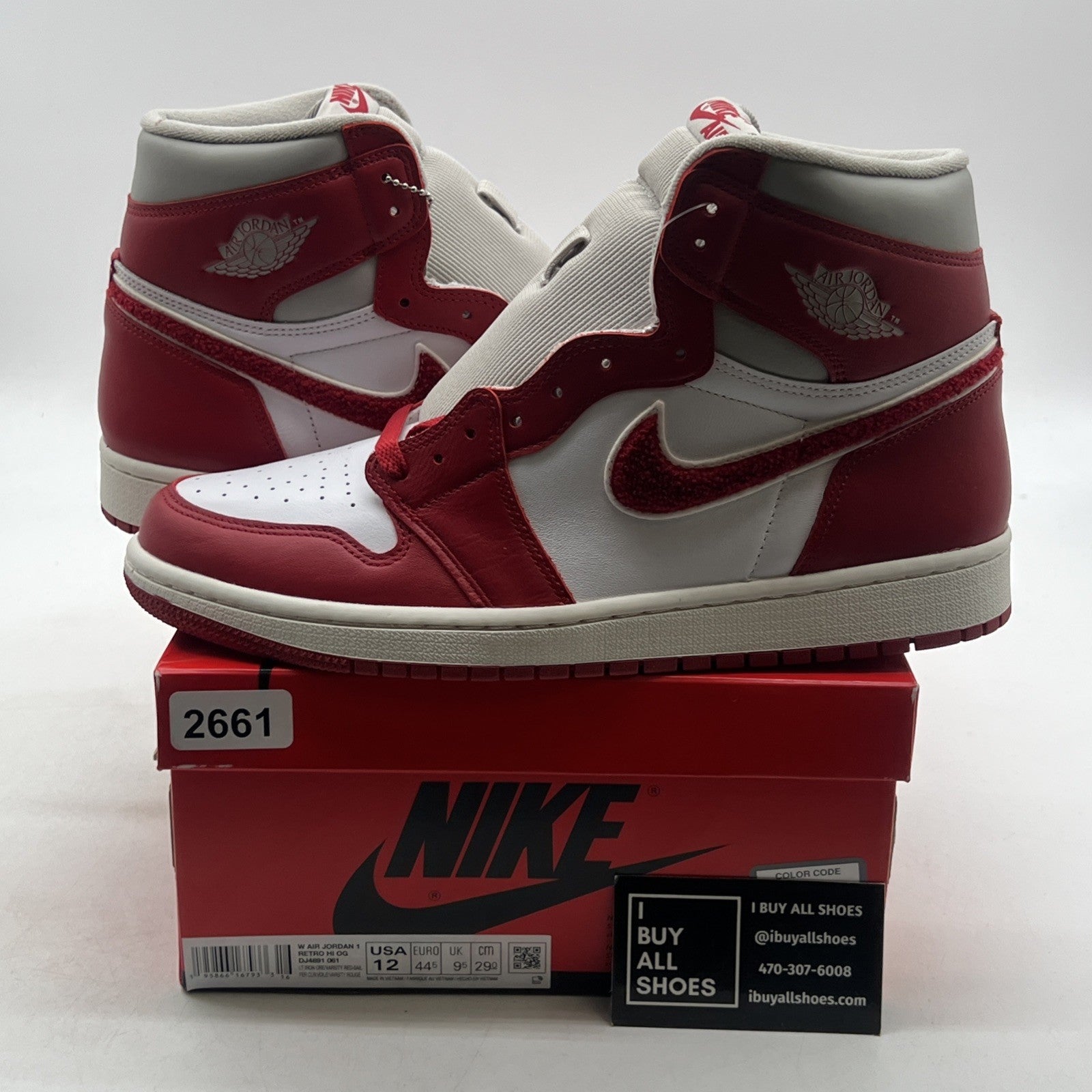 Size 12W - Air Jordan 1 Retro High OG Varsity Red (DJ4891-061)