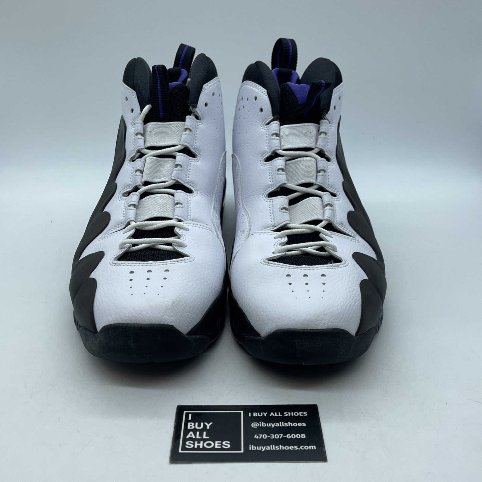 Size 13 - Nike Air Penny 3 White Black Suede Leather (304845-101)