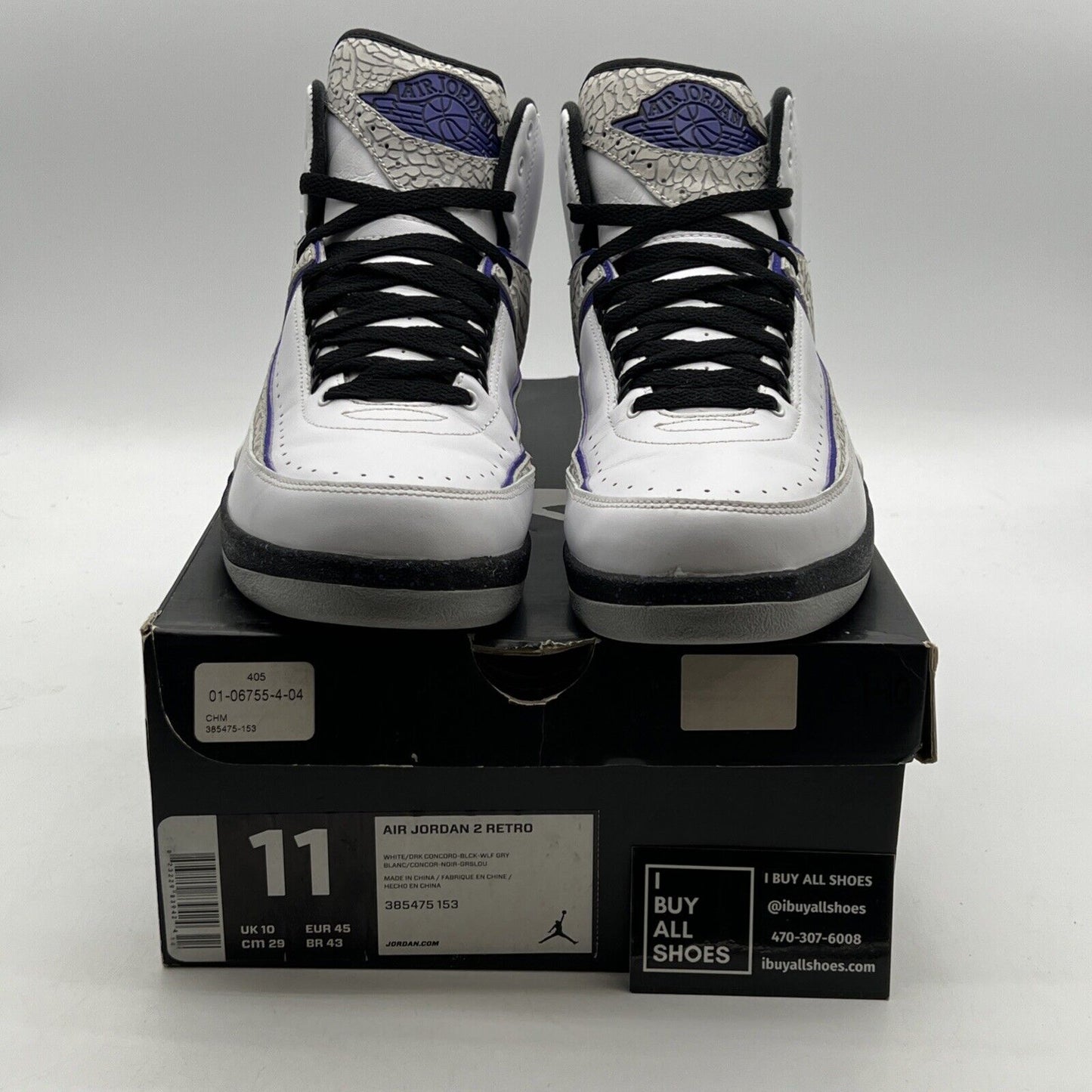 Size 11 - Air Jordan 2 Retro Concord (385475-153)