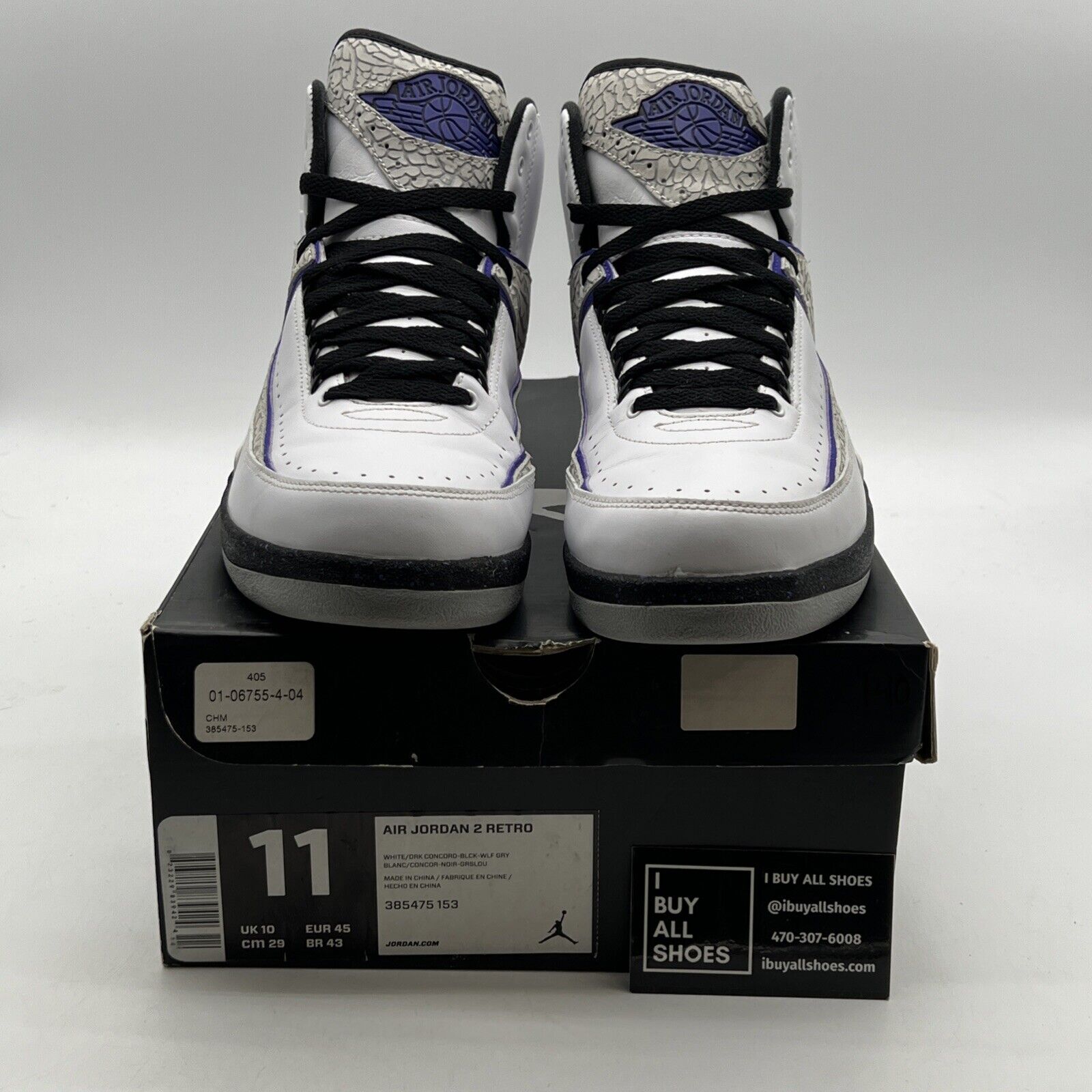 Size 11 - Air Jordan 2 Retro Concord (385475-153)