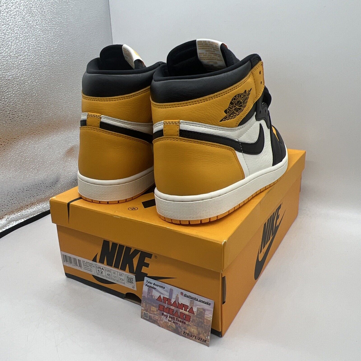 Size 12 - Jordan 1 Retro OG High Yellow Toe Brand New Og All