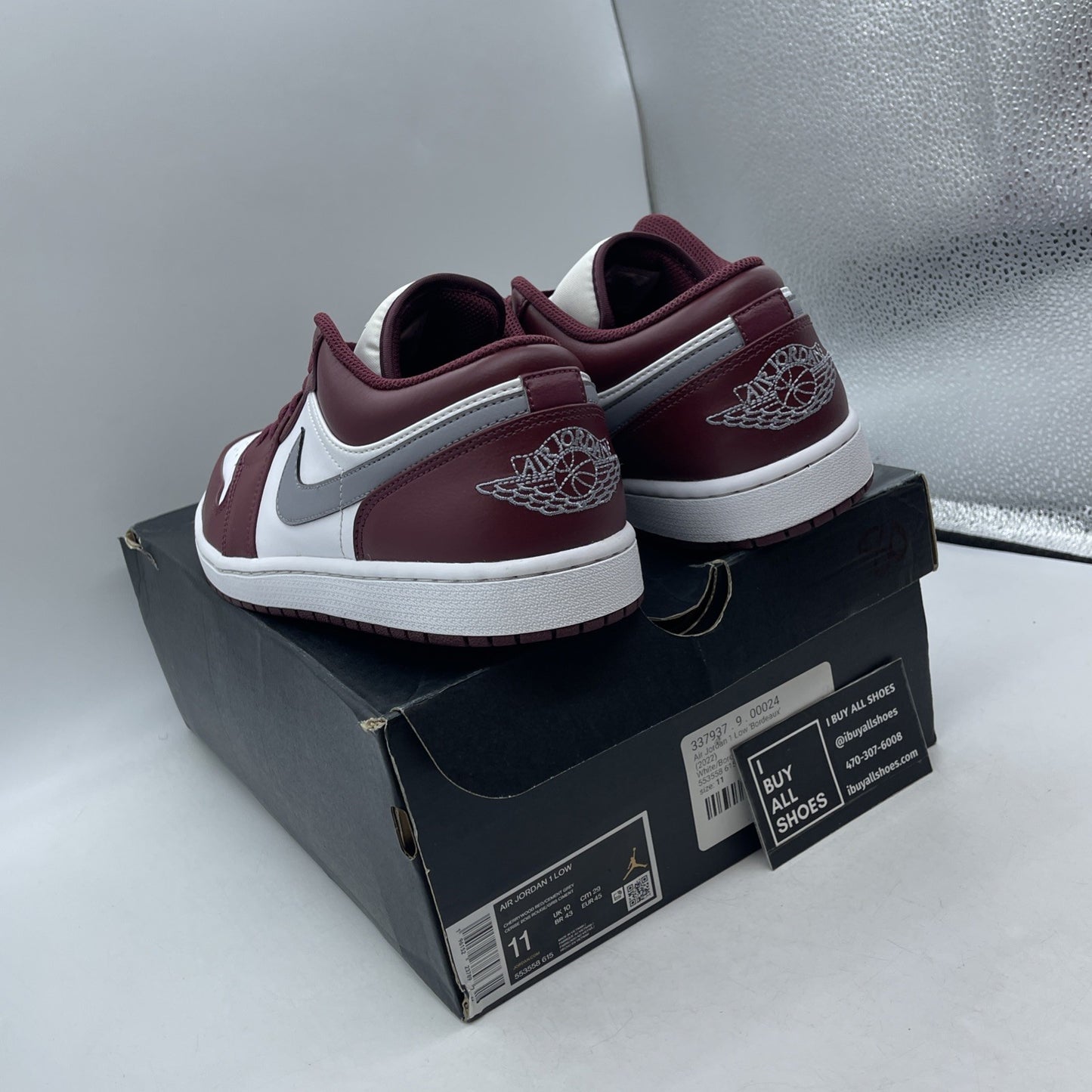 Size 11 - Air Jordan 1 Low Cherrywood Red 2022 (553558-615)
