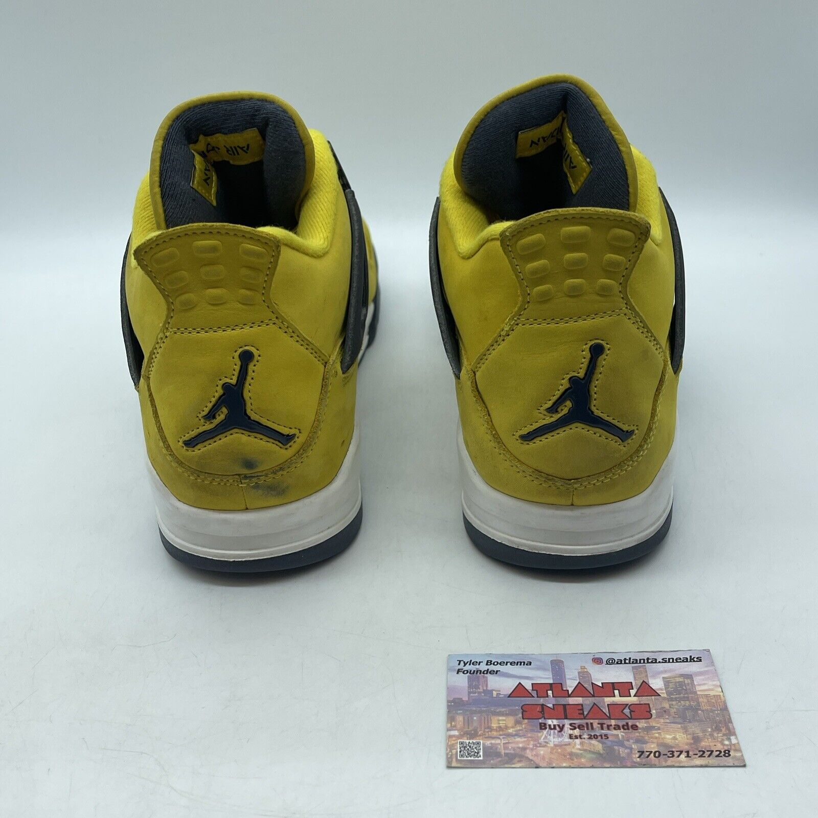 Size 10 - Jordan 4 Retro Mid Lightning Yellow Grey White Suede  (CT8527-700)