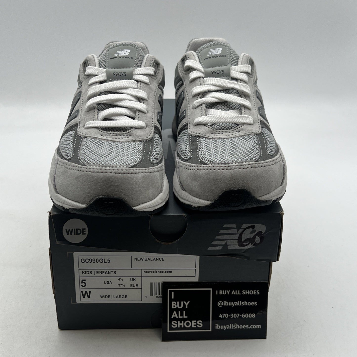 Size 5 - New Balance 990v5 Athletic Comfort Running Shoes (GC990GL5)