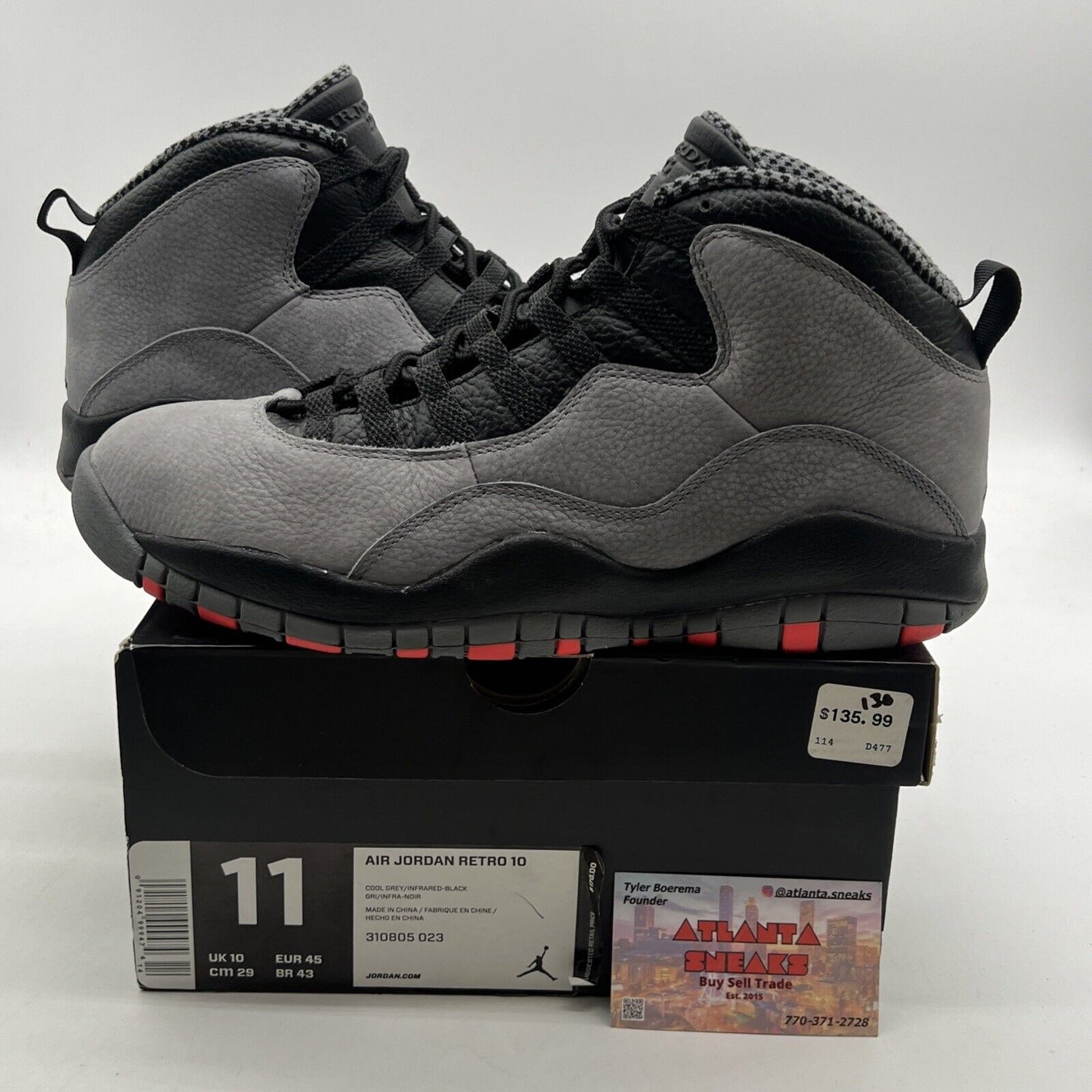 Size 11 - Air Jordan 10 Retro Cool Grey (310805-023)