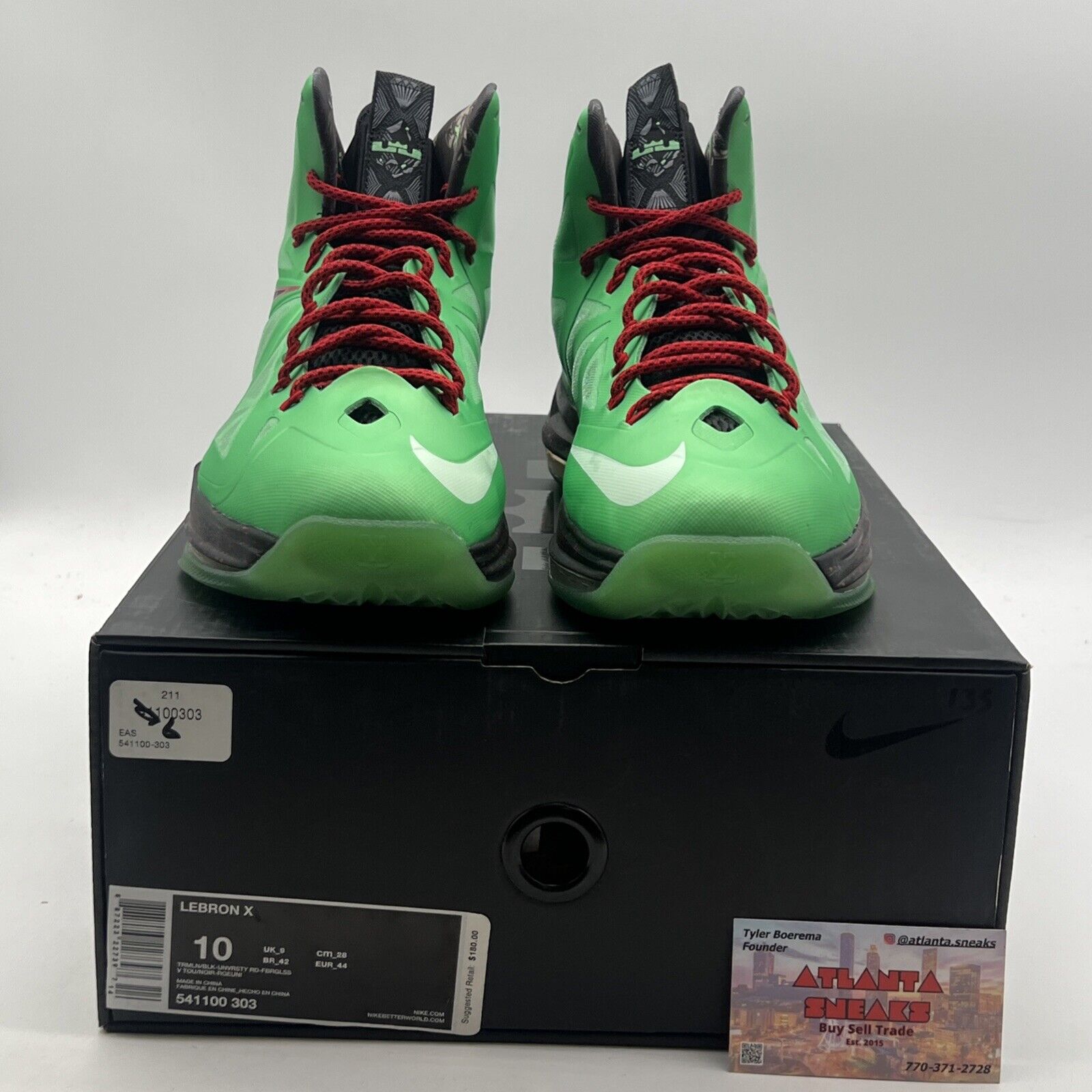 Size 10 - Nike LeBron 10 Cutting Jade (541100-303)