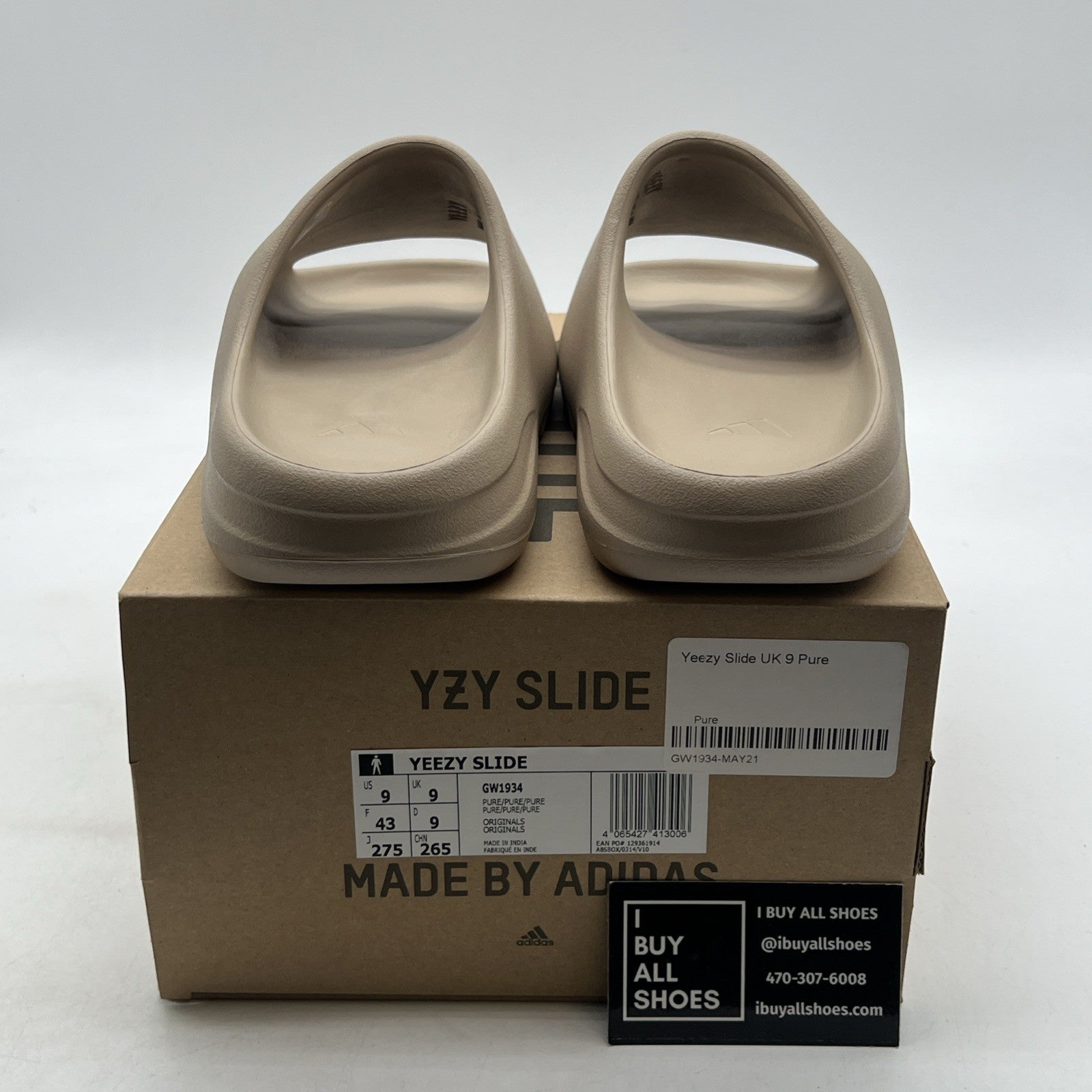 Size 9 - Adidas Yeezy Slide Pure Beige Tan (GW1934)