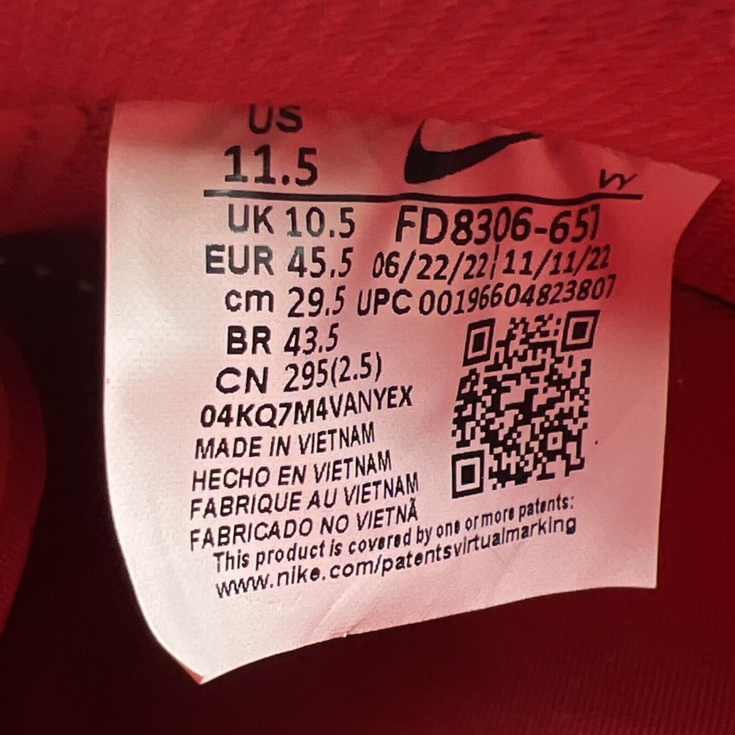 Size 11.5 - Nike Air Force 1 '07 ATL (FD8306-657)
