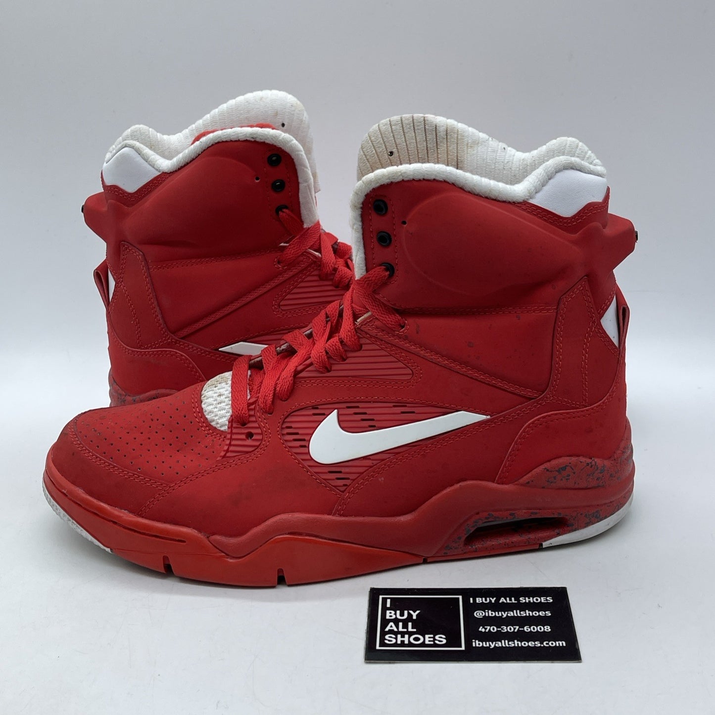Size 9.5 - Nike Air Command Force University Red White Suede (684715-600)