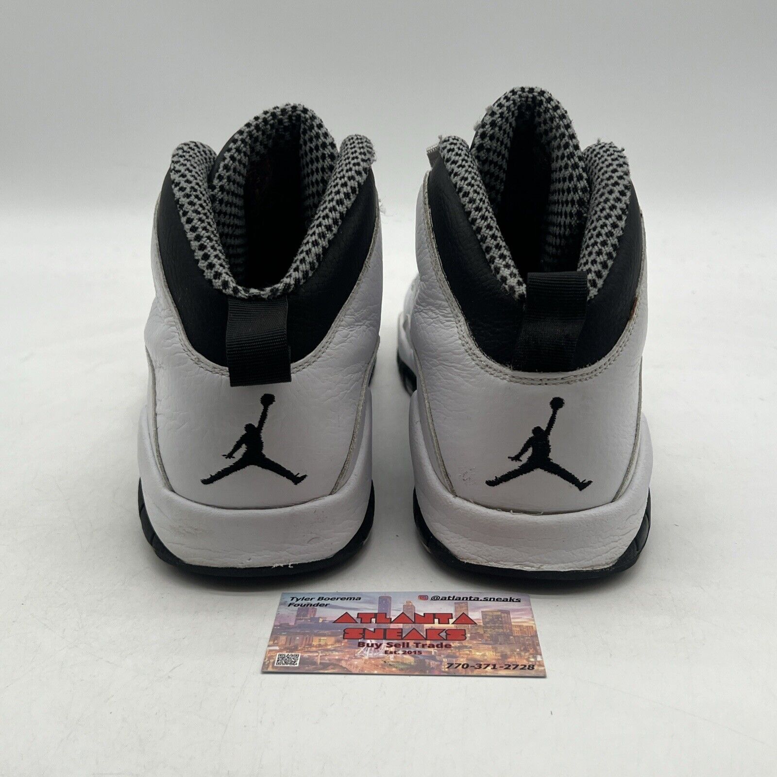 Size 11 - Air Jordan 10 Retro 2013 Steel White Grey Black Leather (310805-103)