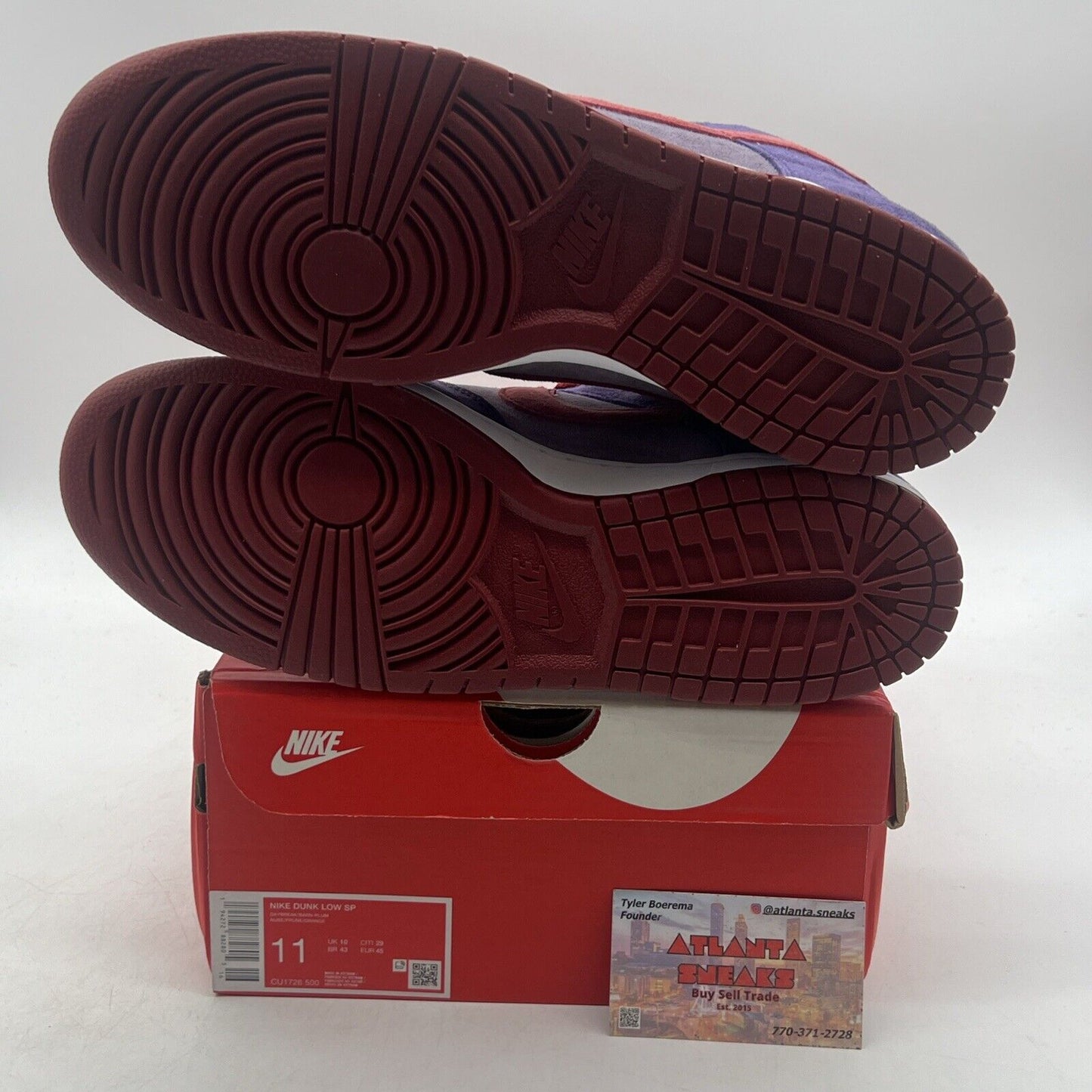 Size 11 - Nike Dunk Retro Vol. 1 SP 2020 Low Plum Suede Red Purple (CU1726-500)