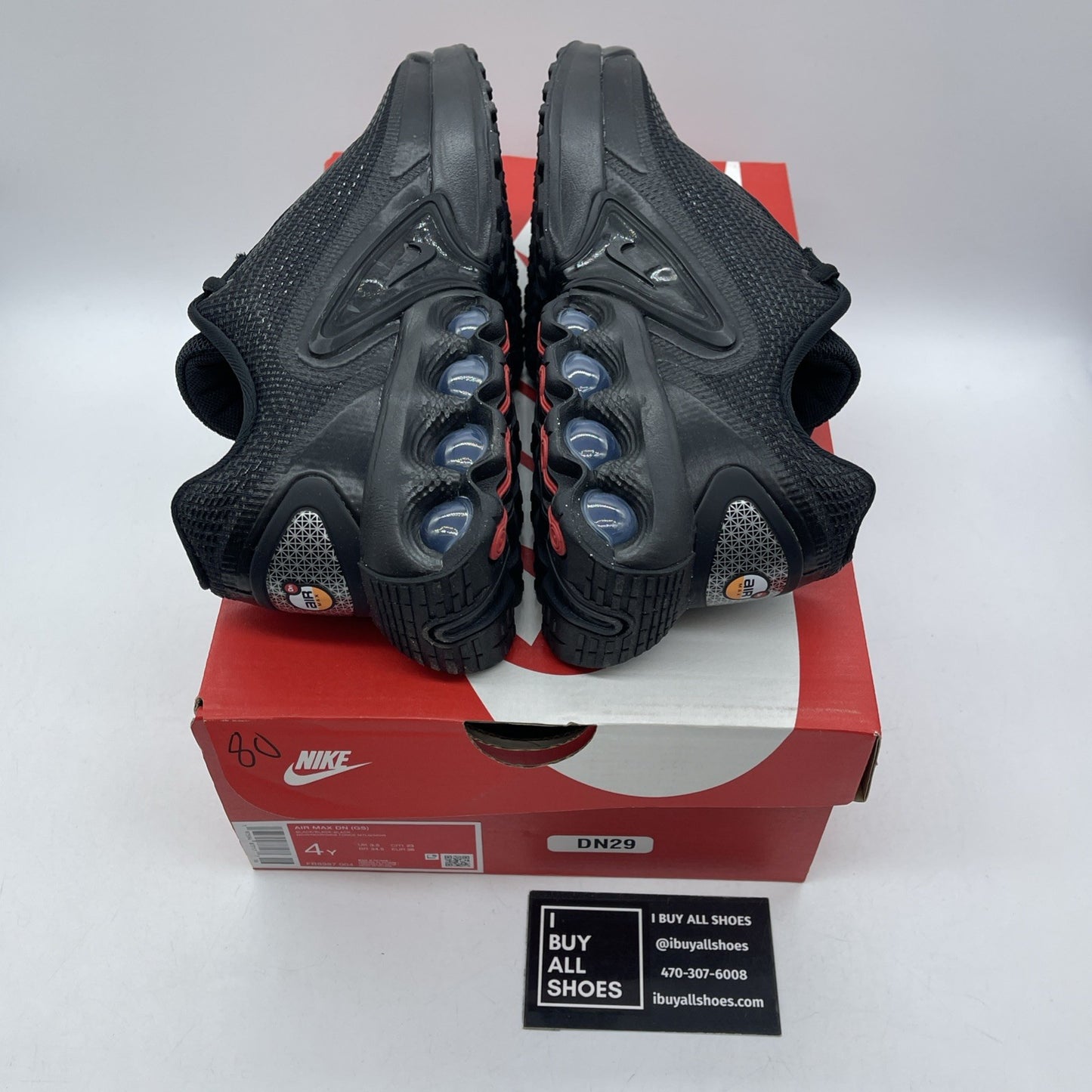 Size 4Y - Nike Air Max DN Black Suede Leather (FB8987 004)