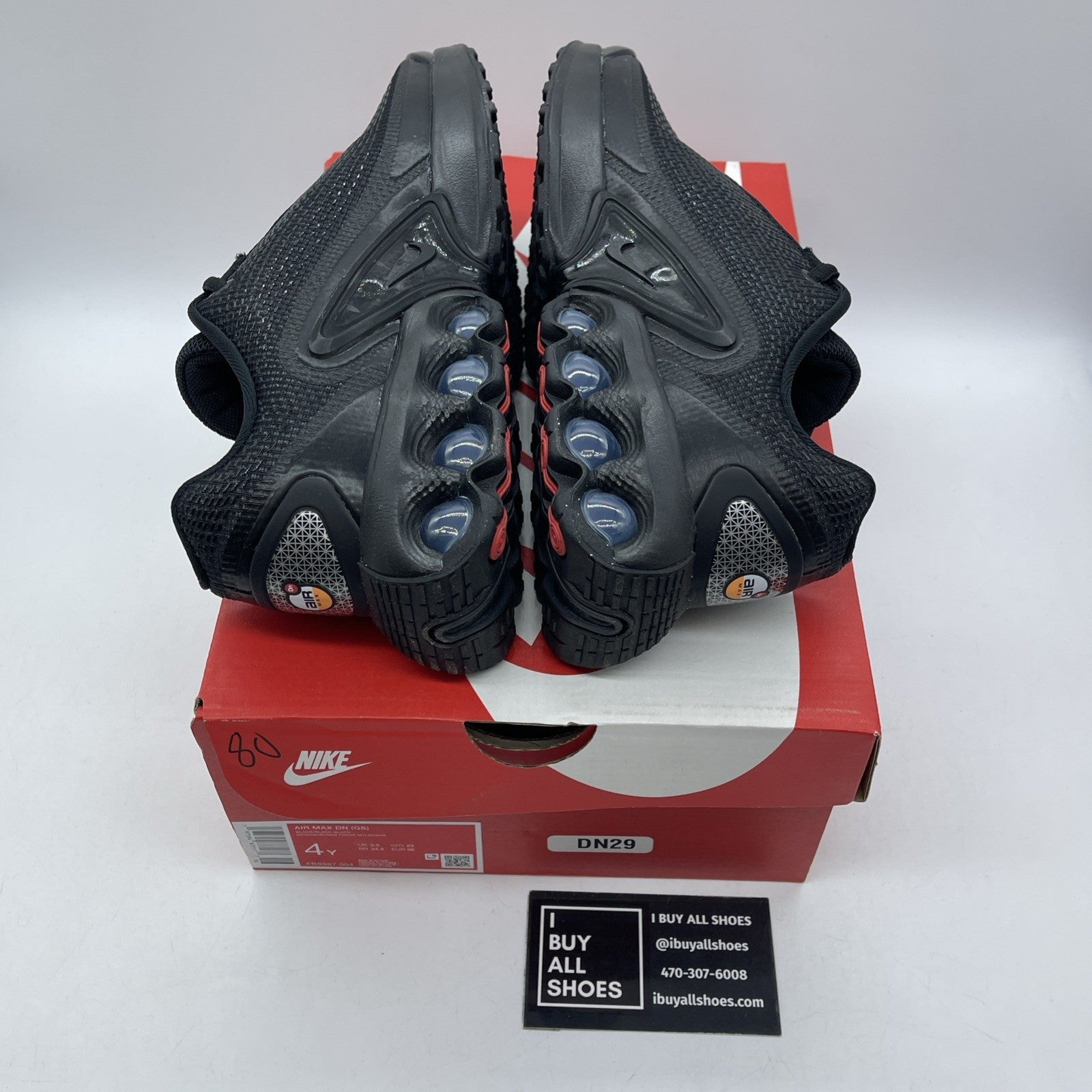 Size 4Y - Nike Air Max DN Black Suede Leather (FB8987 004)
