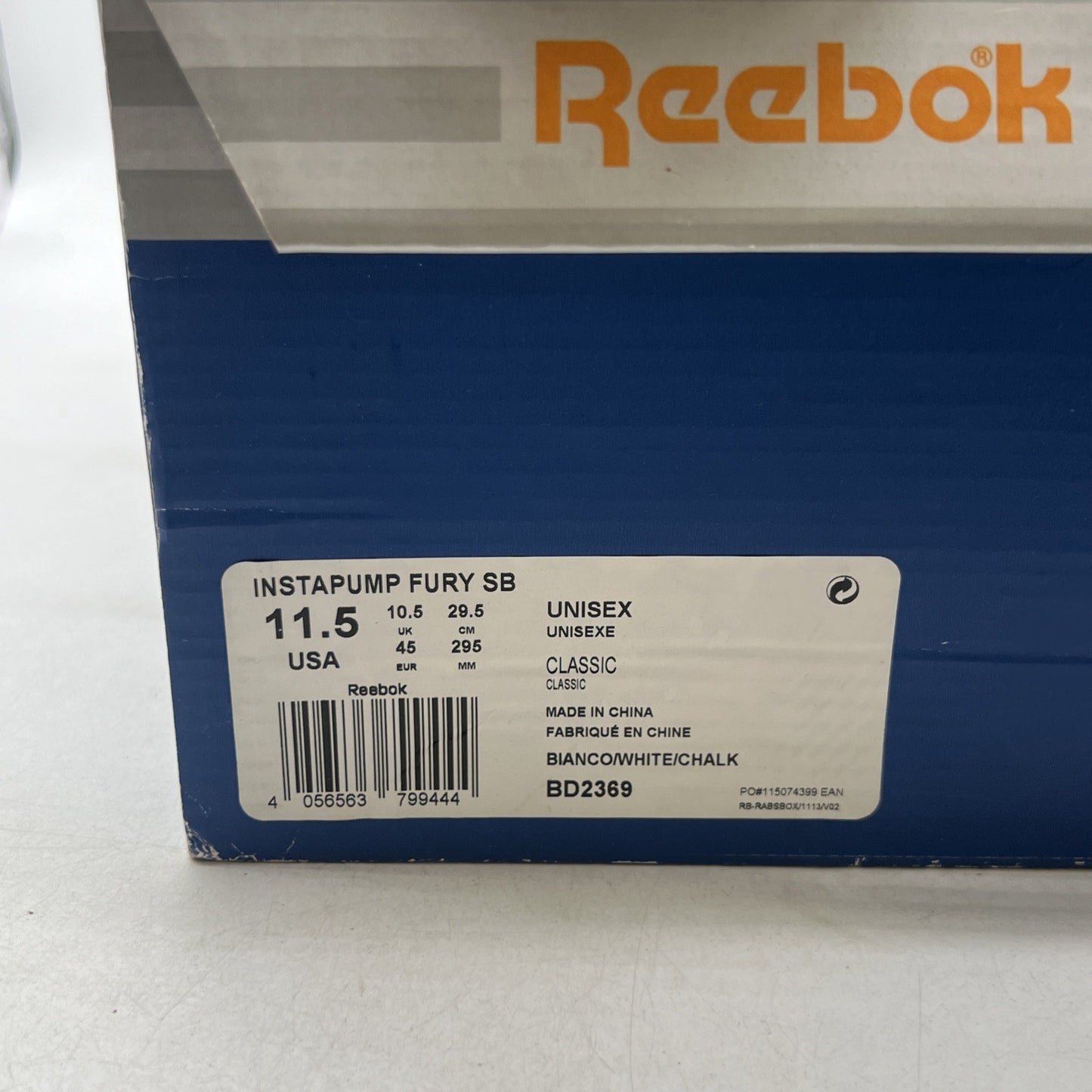 Size 11.5 - Reebok Sneakerboy x InstaPump Fury White (BD2369)