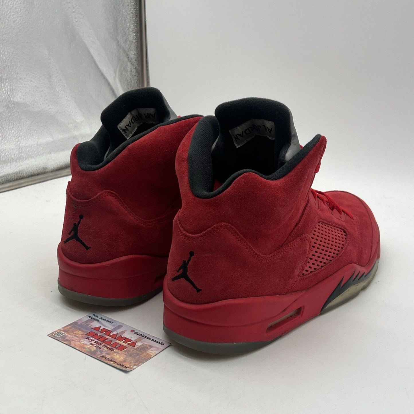 Size 12 - Air Jordan 5 Retro Red Suede Black Grey (136027-602)