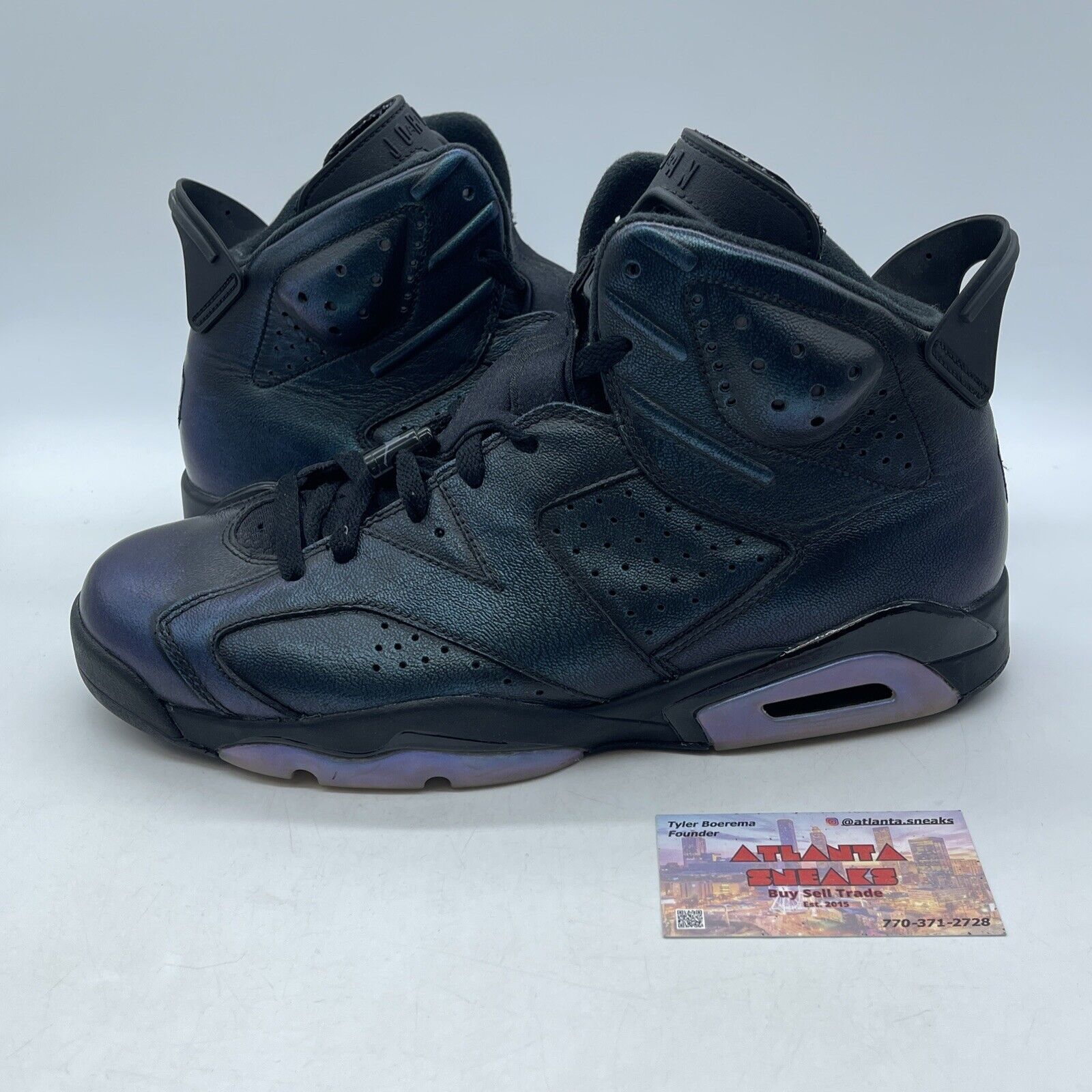 Size 11.5 - Air Jordan 6 Retro All Star - Chameleon Black Leather (907961-015)