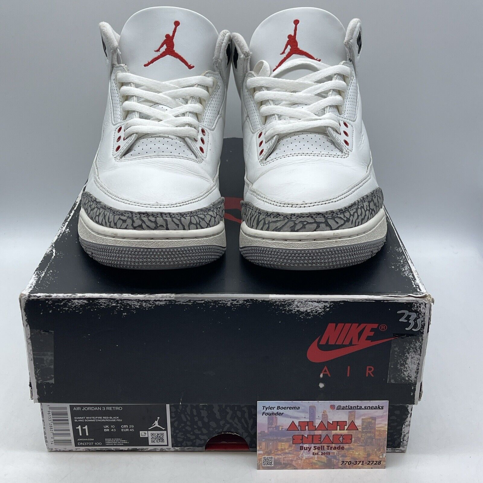 Size 11 - Jordan 3 Retro Mid White Cement Reimagined Suede Leather (DN3707-100)