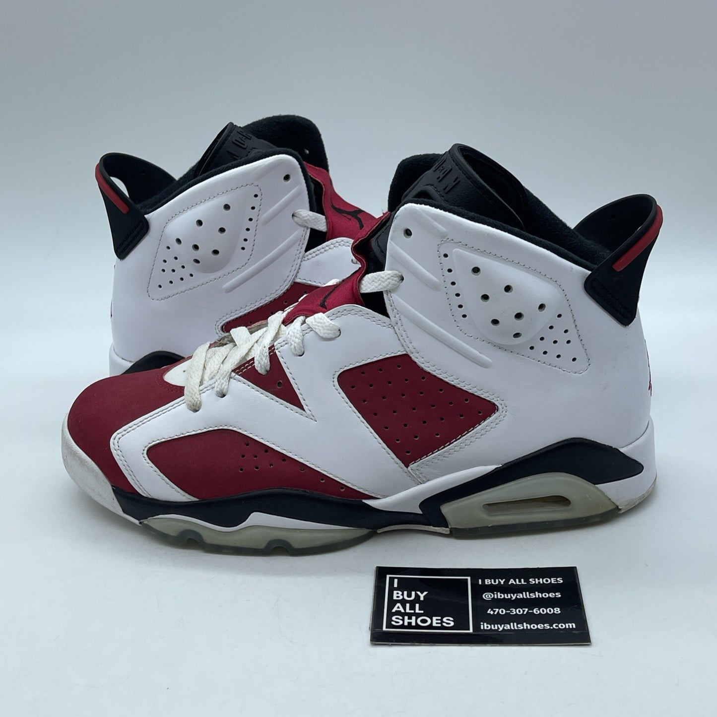 Size 9.5 - Air Jordan 6 Retro 2014 Carmine Red White Leather (384664-160)