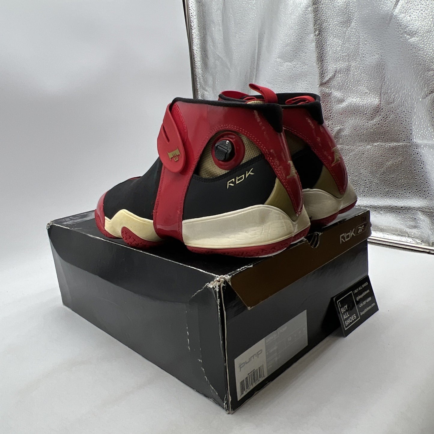 Size 13 - Reebok Answer X Pump Black Red (4-160985)