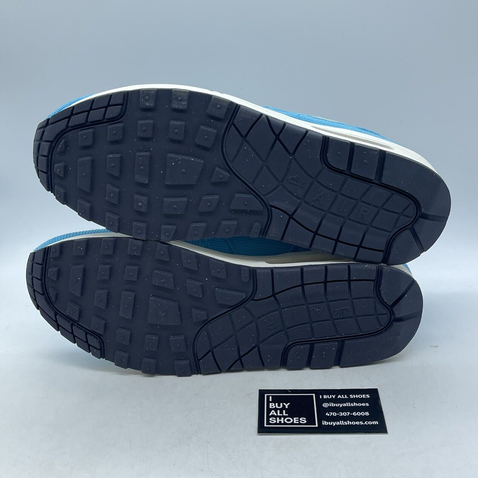 Size 12.5 - Nike Air Max 1 Premium Baltic Blue Corduroy Brown Suede (FB8915-400)