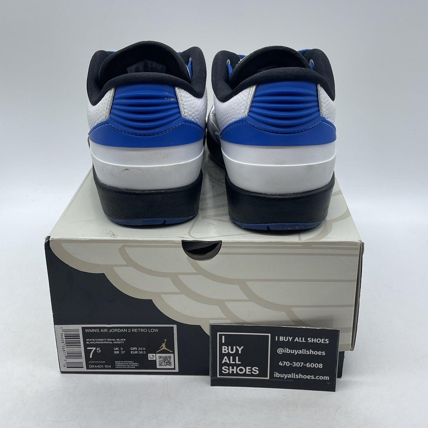 Size 7.5W - Air Jordan 2 Retro Low Varsity Royal (DX4401-104)