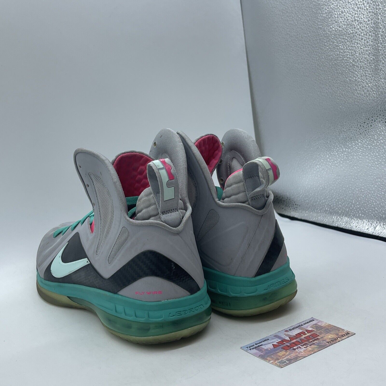 Size 13 - Nike LeBron 9 P.S. Elite South Beach Grey Suede (516958-001)