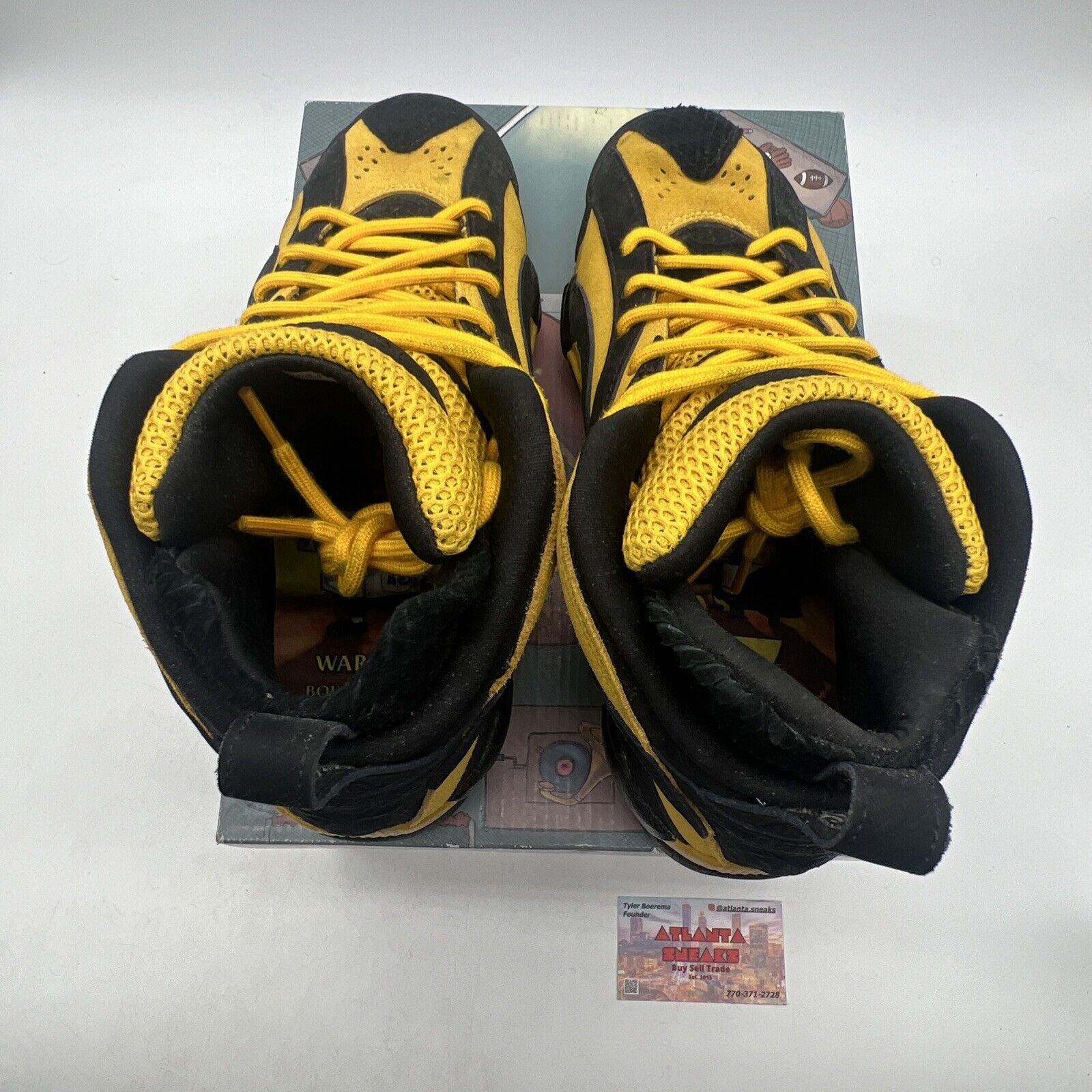 Size 9.5 - Reebok Shaqnosis Shaq Fu Black Yellow Suede Leather (FX3343)