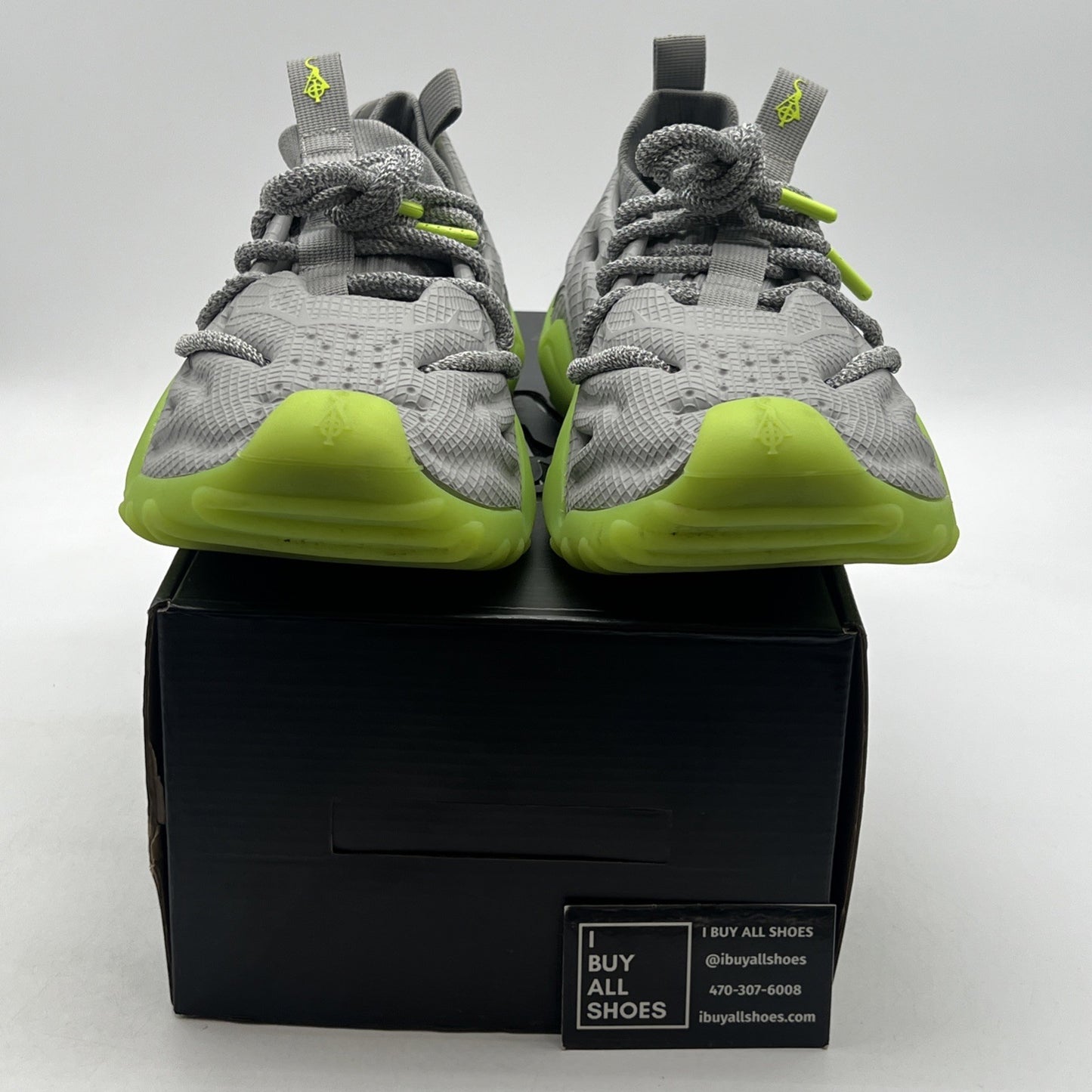 Size 11 - SIA Collective Men's Vulture Foam "Cryptonite" Glow Shoes Grey/Green