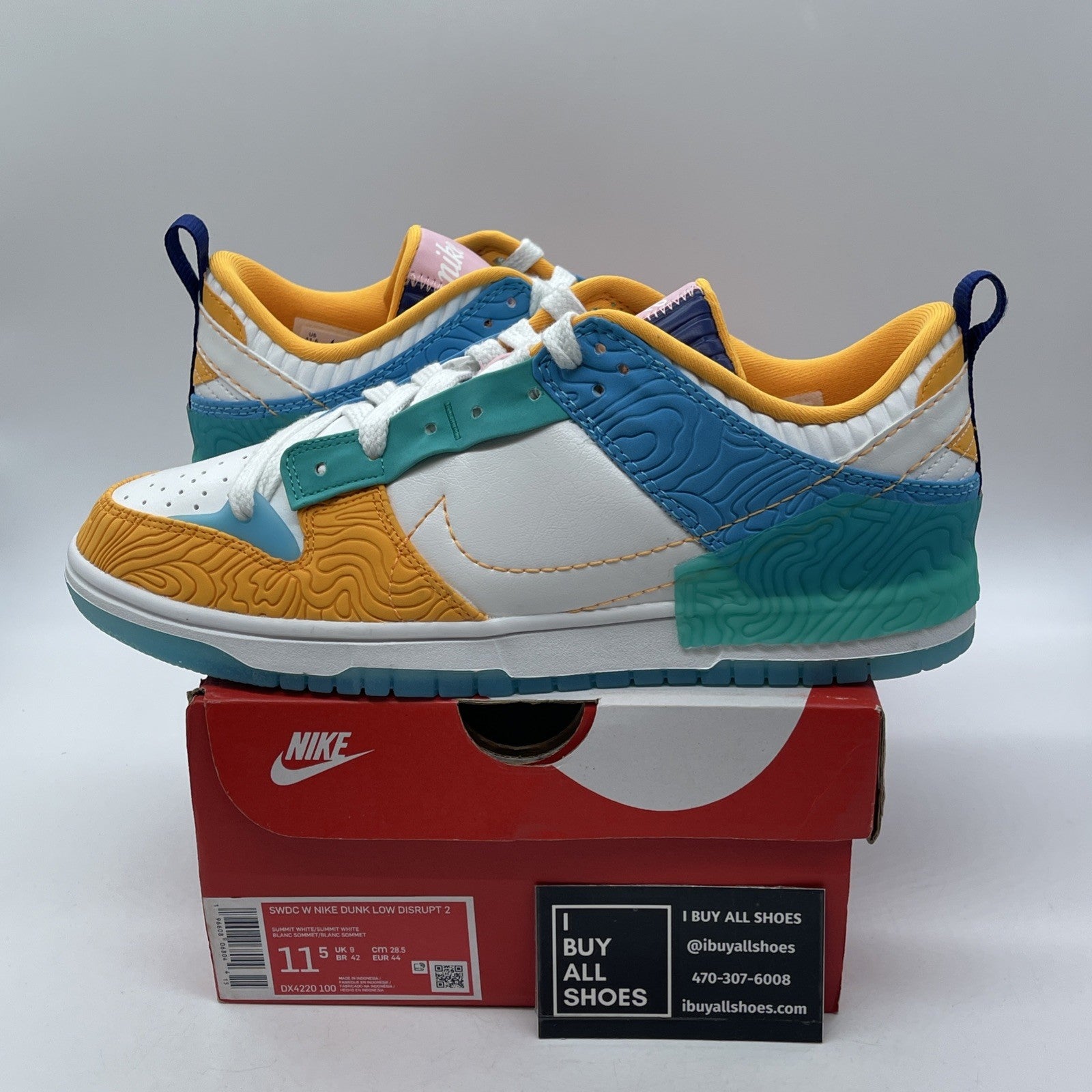Size 11.5 - Nike Serena Williams Design Crew x Dunk Disrupt 2 Low Clear Jade