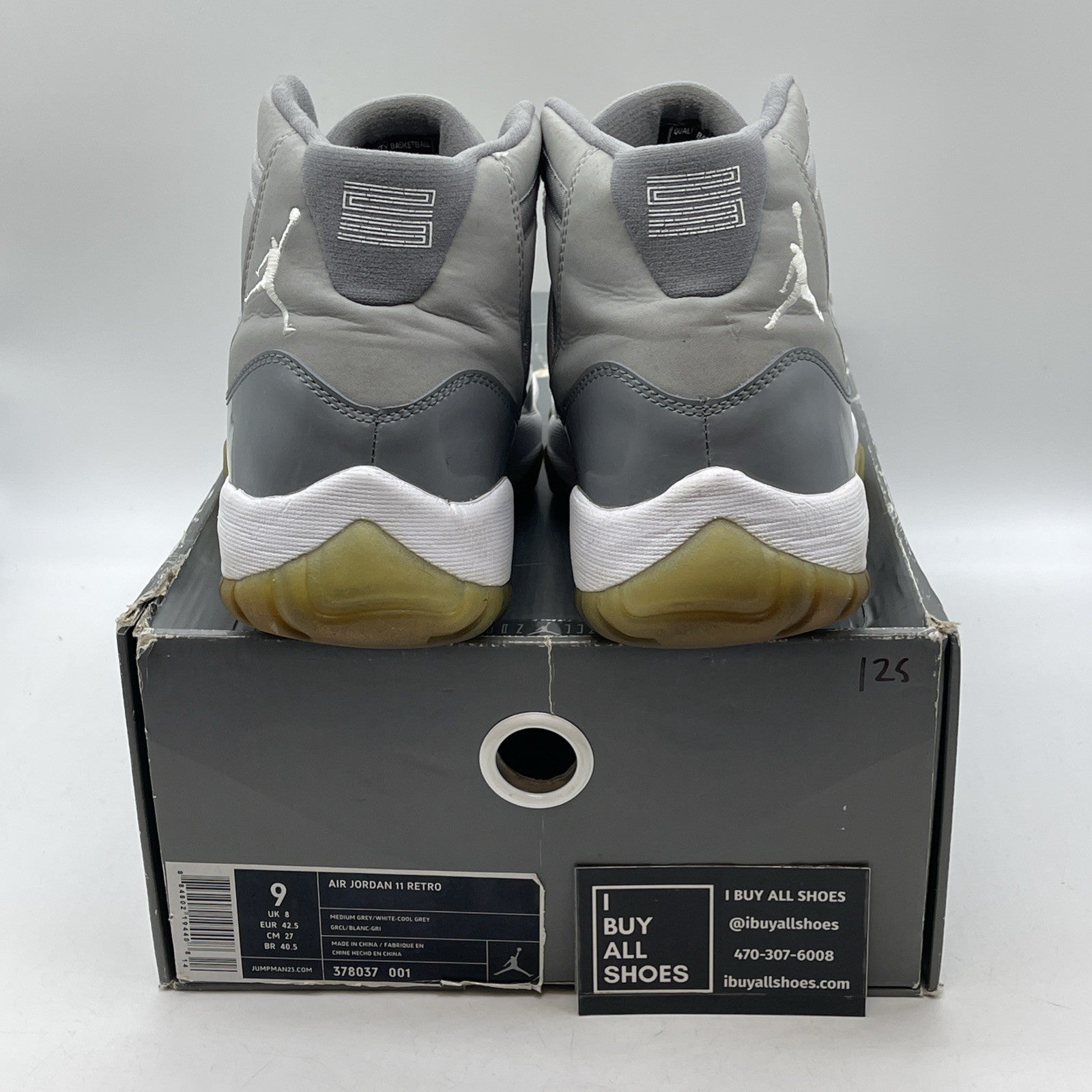 Size 9 - Air Jordan 11 Retro 2010 Cool Grey Suede Leather (378037-001)