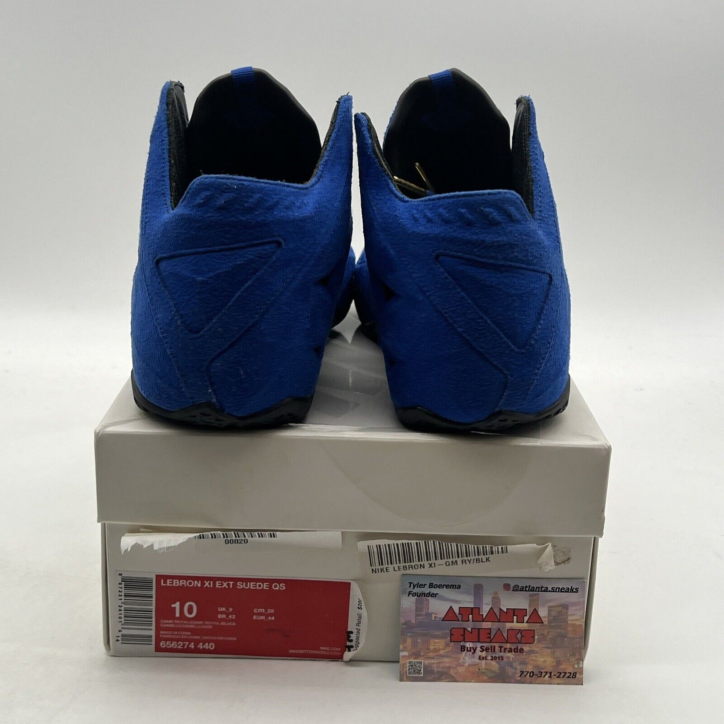 Size 10 - Nike LeBron 11 EXT Suede QS Game Royal (656274-440)